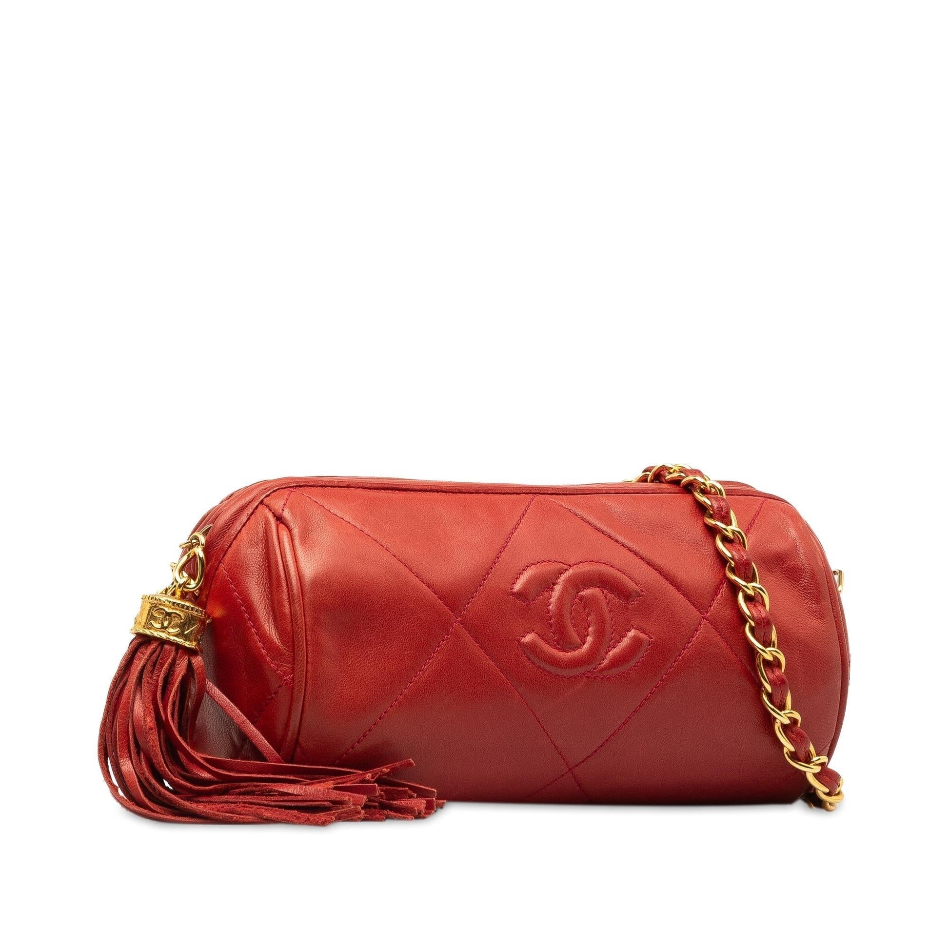 Chanel Quilted Tassel Barrel SHG-7xdOa3 Crossbody Bag