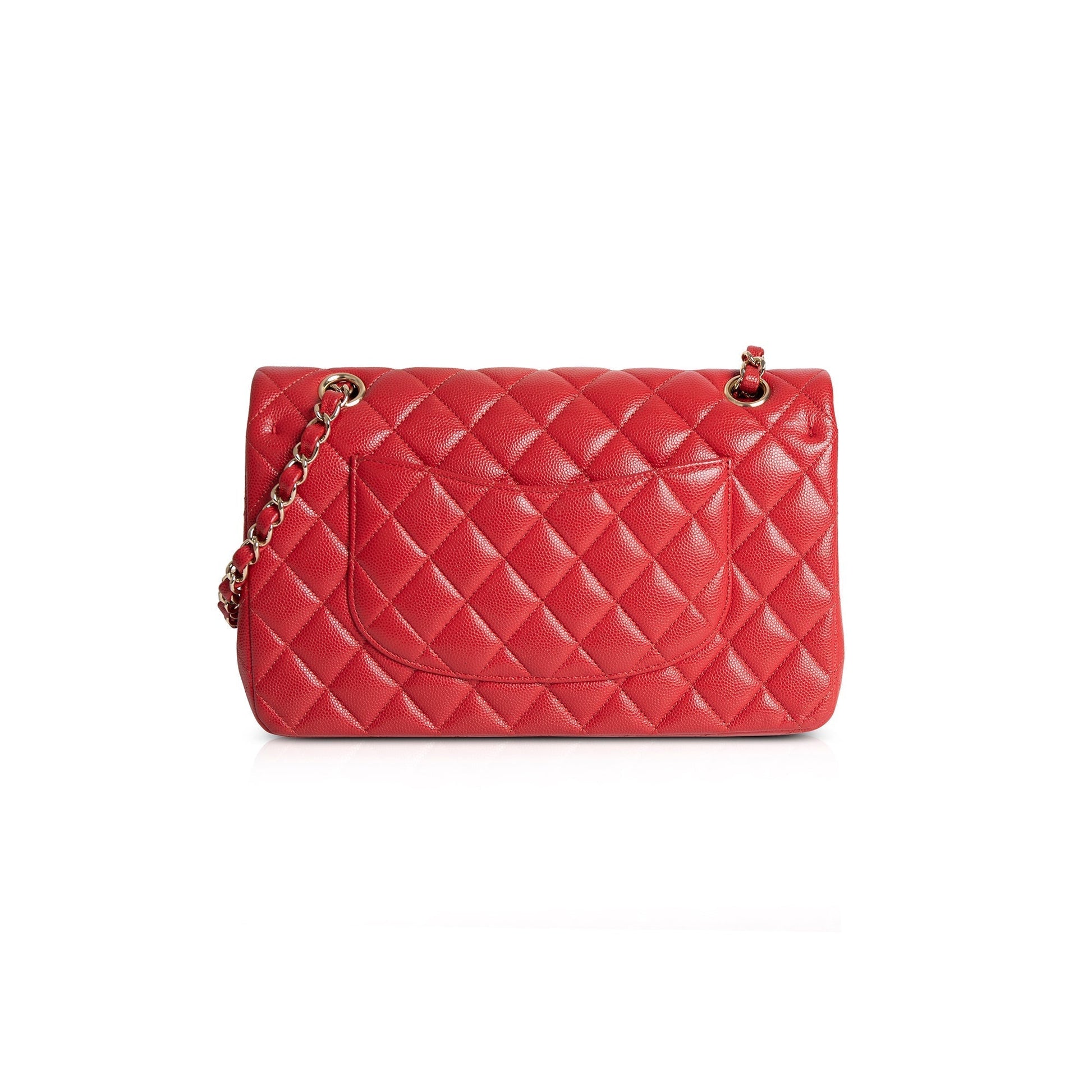 Chanel Caviar Classic Double Flap Red Travel Bag Authenticity Card
