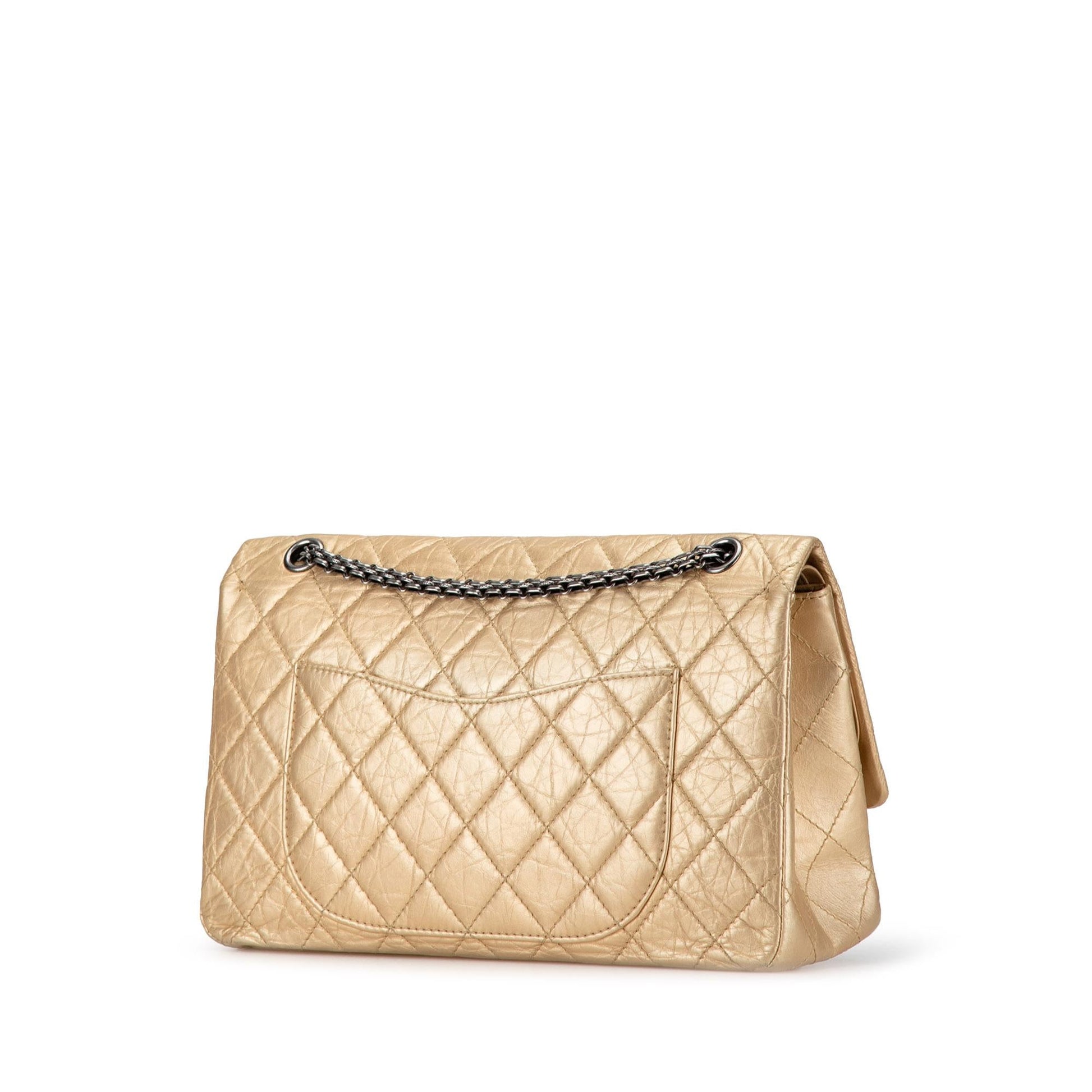 Chanel Reissue 2.55 Aged Calfskin Double Flap Handbag Shg Elkfh5