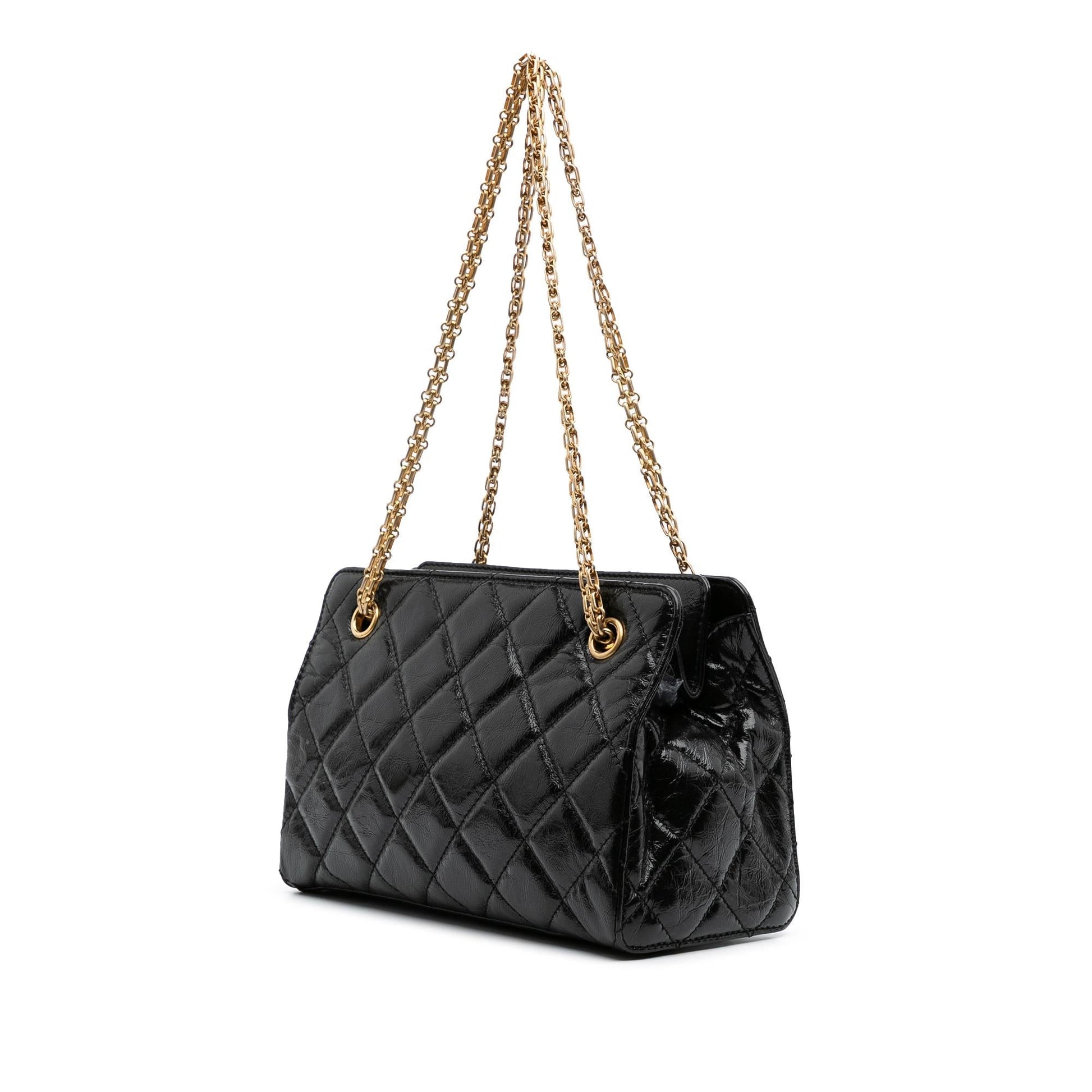 Chanel Reissue 2.55 Glazed Crackled Calfskin Shopping Handbag