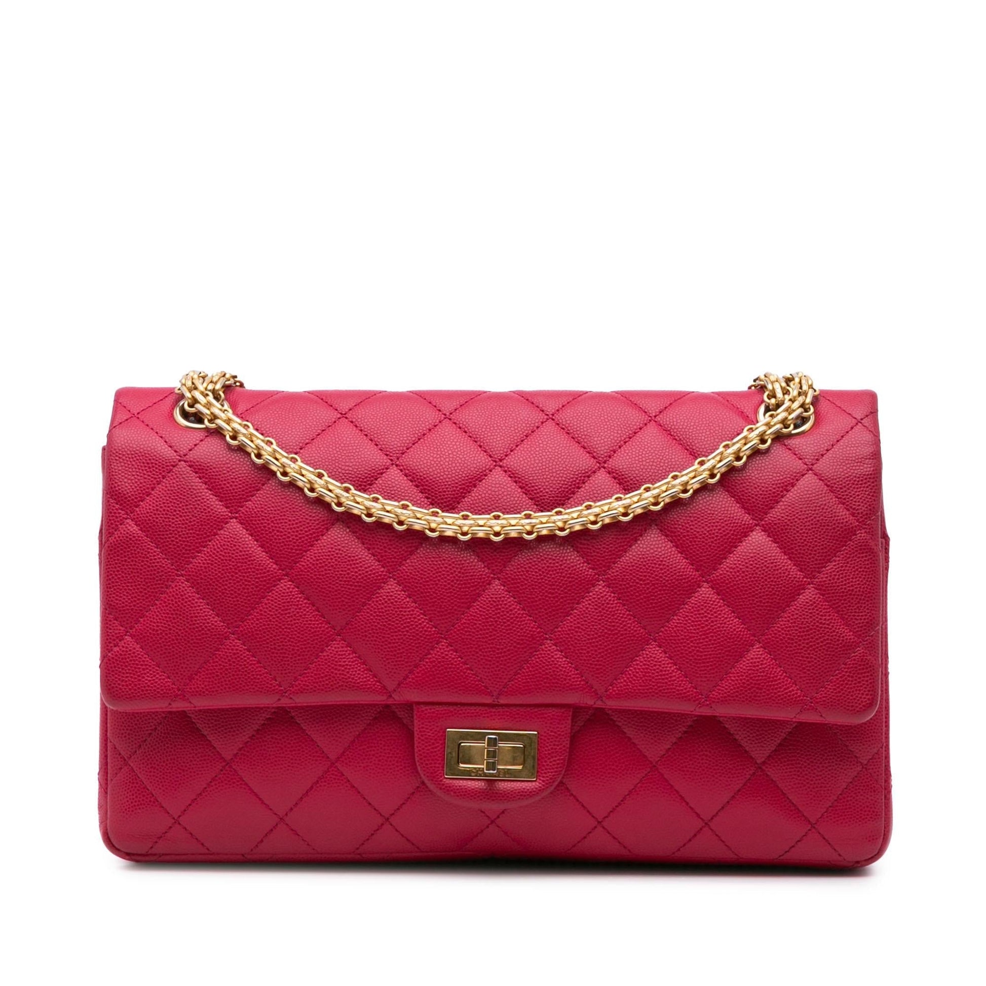 Chanel Reissue 2.55 Quilted Caviar Double Flap Handbag