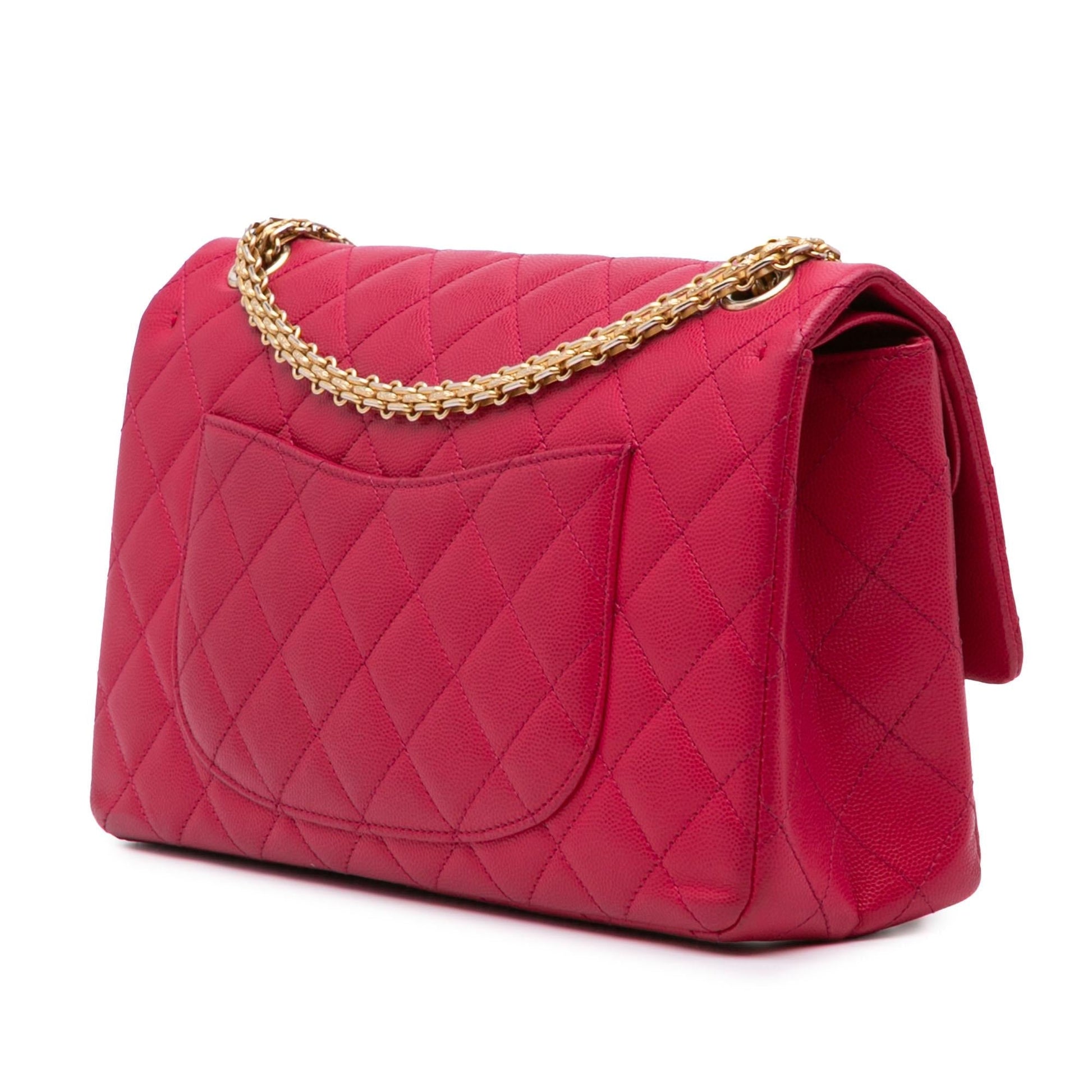 Chanel Reissue 2.55 Quilted Caviar Double Flap Handbag Flap 228