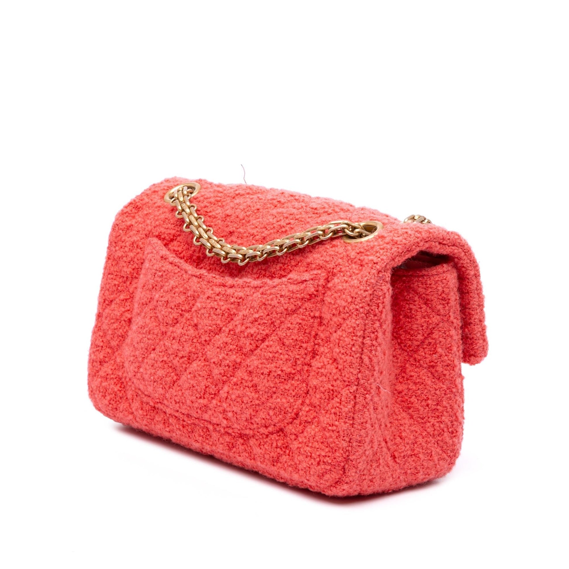 Chanel Reissue 2.55 Quilted Tweed Single Flap Handbag