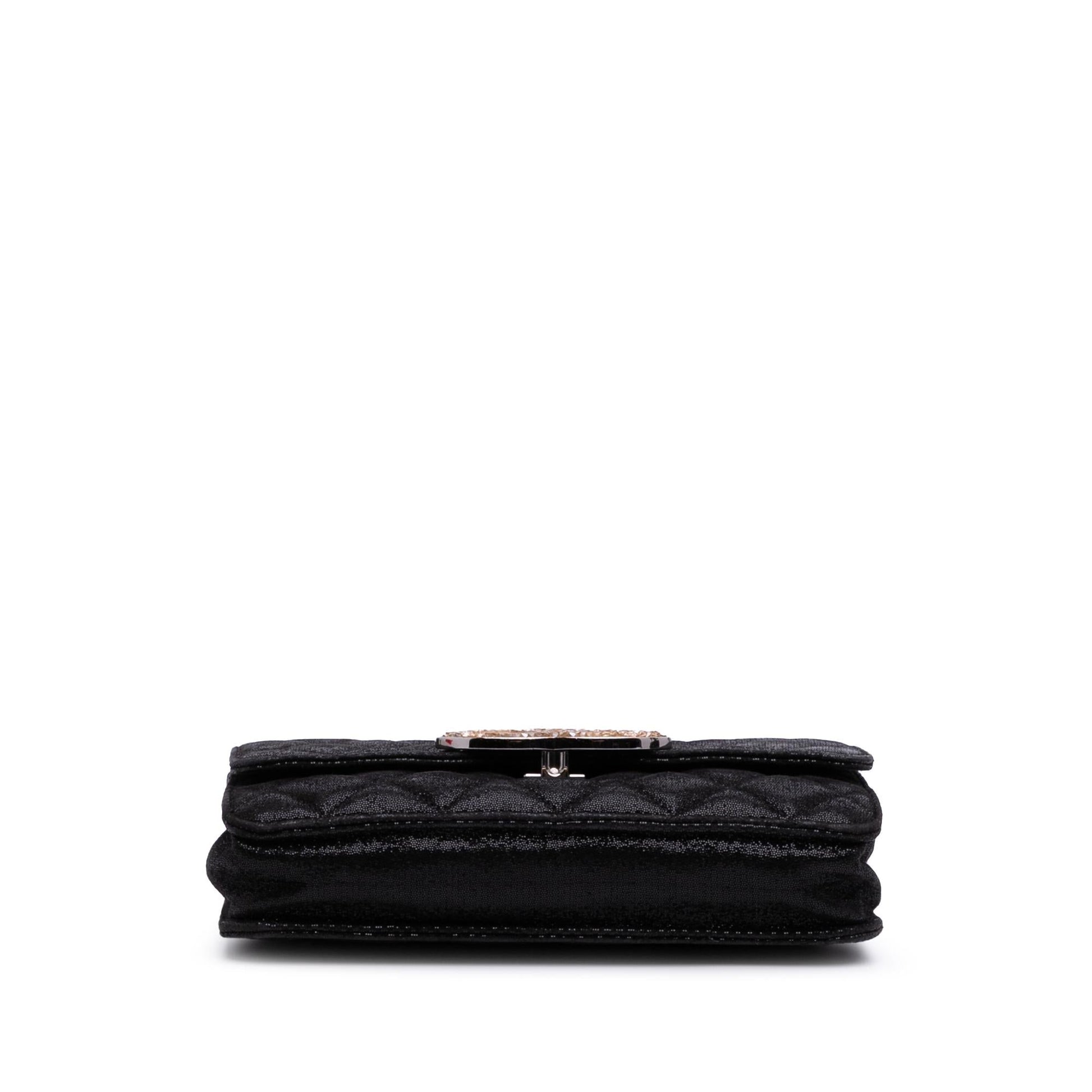 Chanel Sequined Goatskin CC Crystal On Wallet Case Chain 1