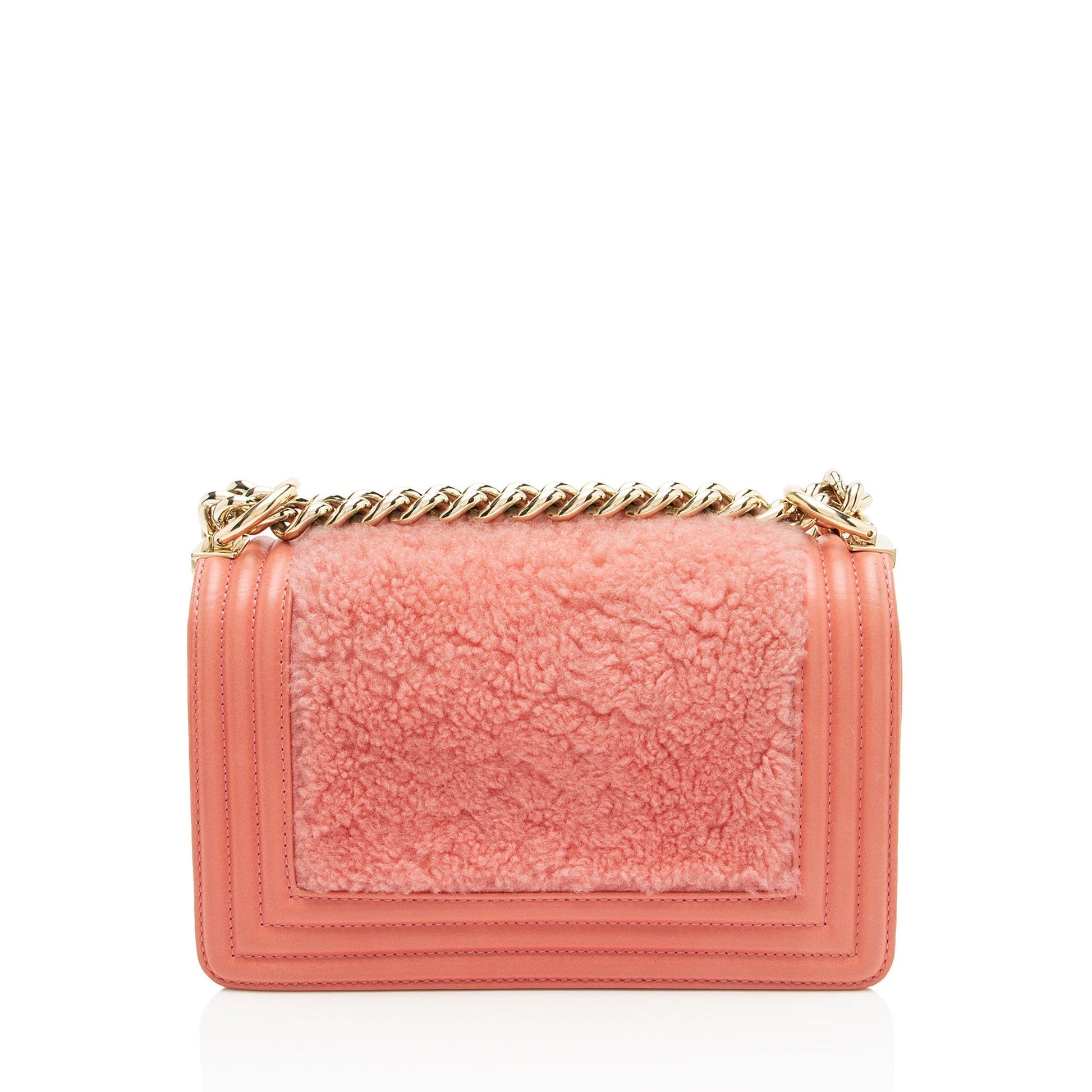Chanel Shearling Calfskin Boy Small Handbag