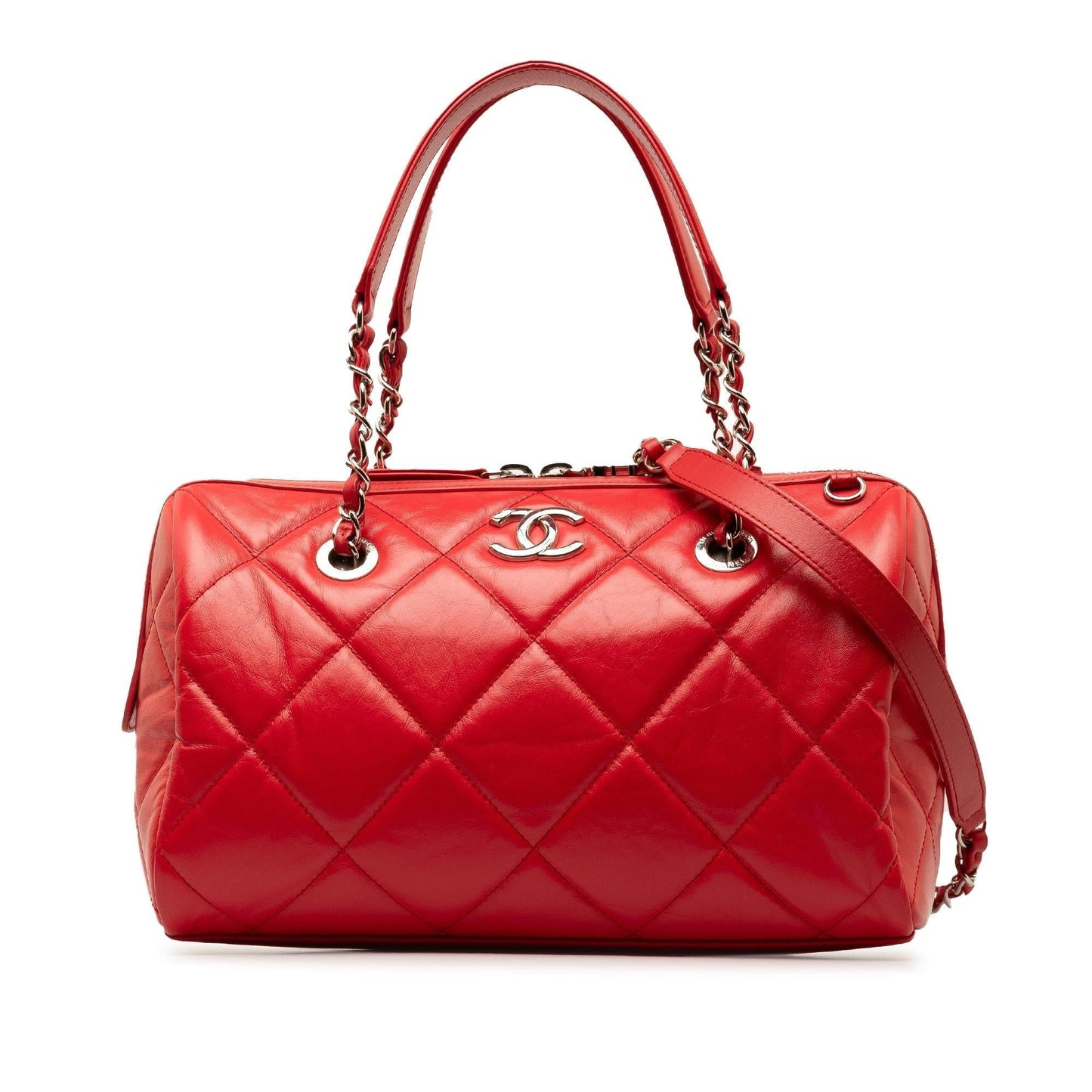Chanel Aged Calfskin Express Bowling Satchel Small Satchel Bag