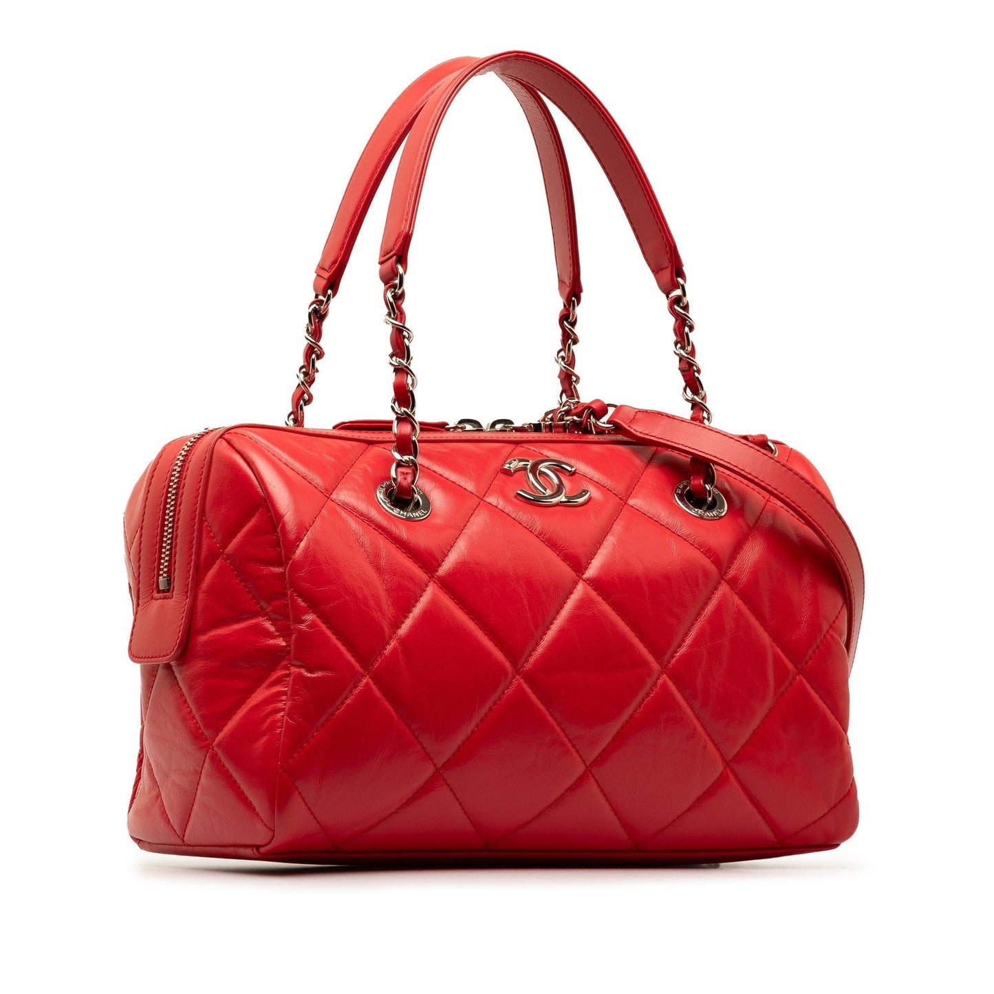 Chanel Aged Calfskin Express Bowling Satchel Small Satchel Bag