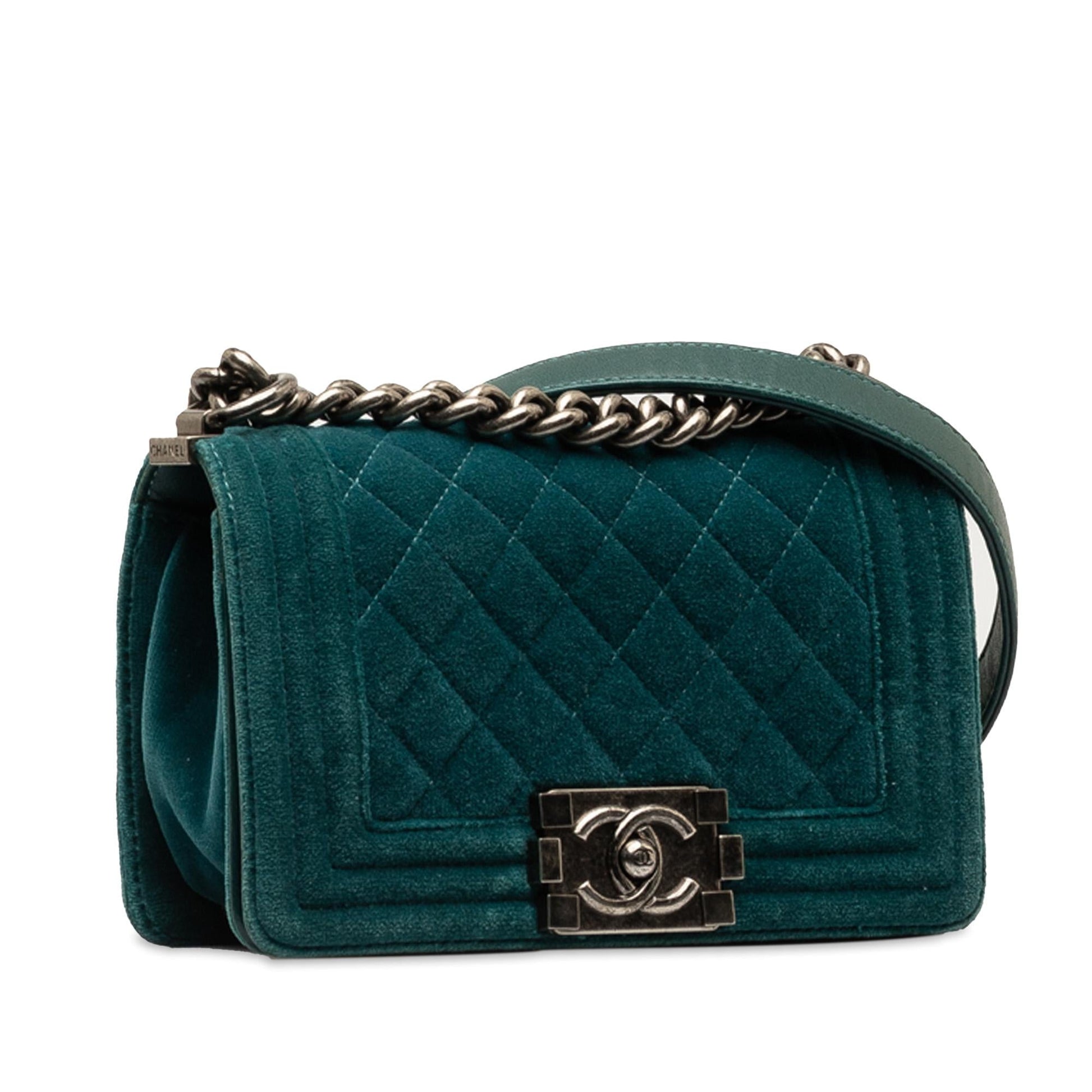 Chanel Boy Velvet Flap SHG-aOeYnm Small Shoulder Bag