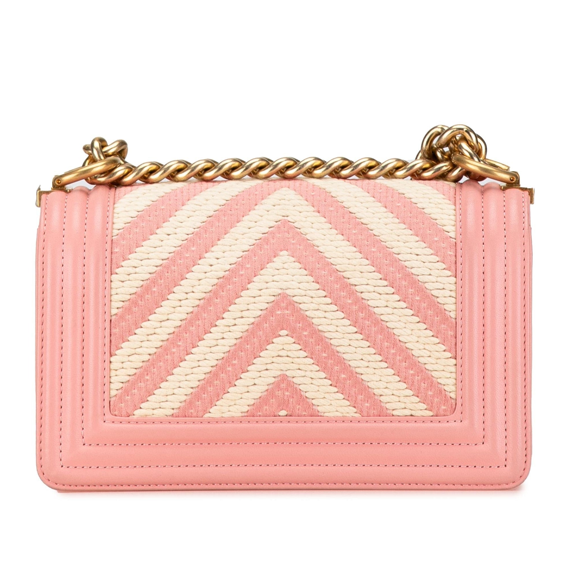 Chanel Braided Chevron Boy Flap SHG-f3tD92 Small Handbag