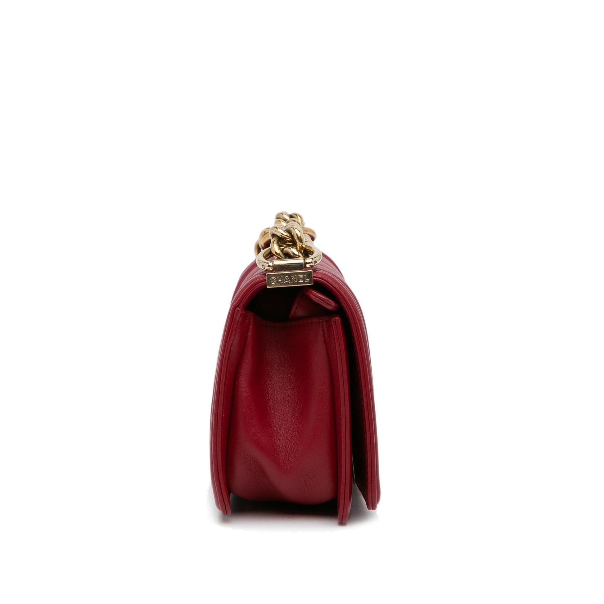 Chanel Calfskin Chevron Boy Flap SHG-ZrUBHf Small Handbag