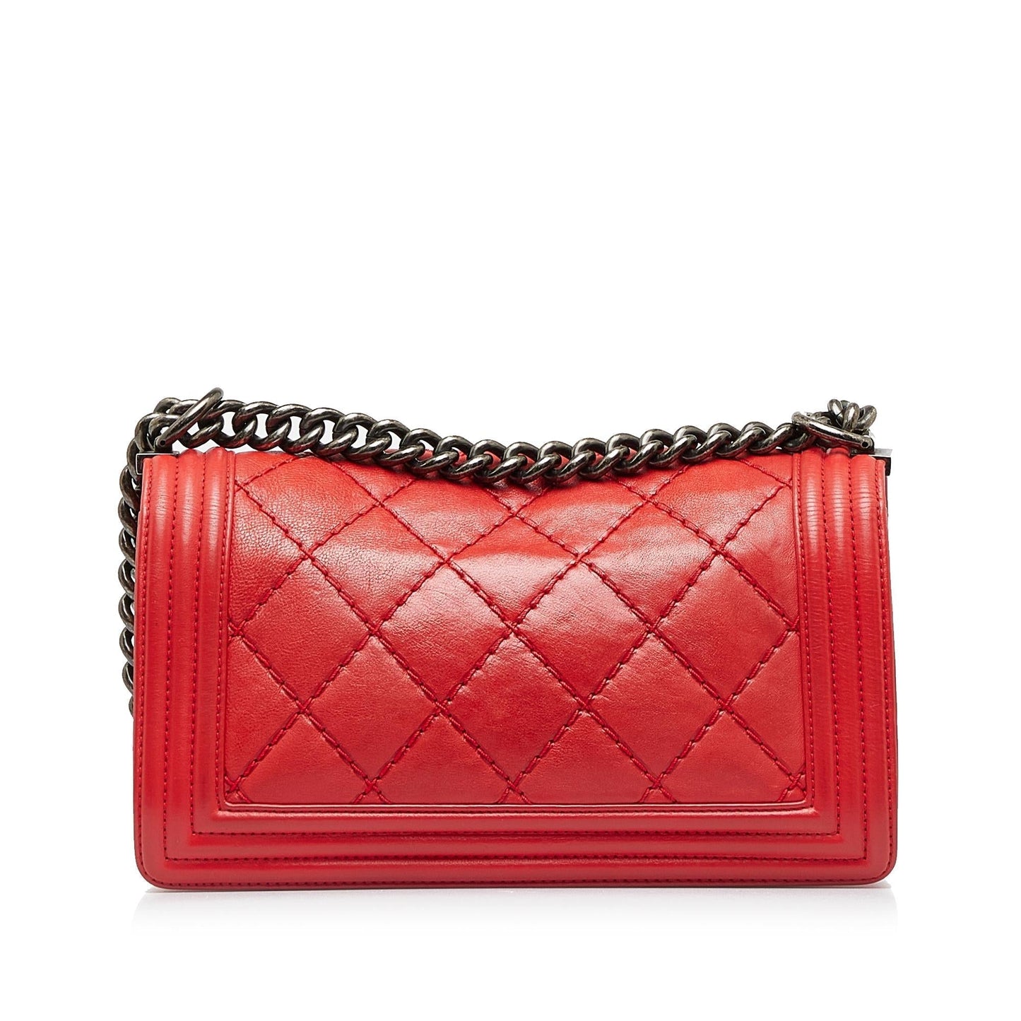 Chanel Calfskin Double Stitch Boy Flap Small Handbag
