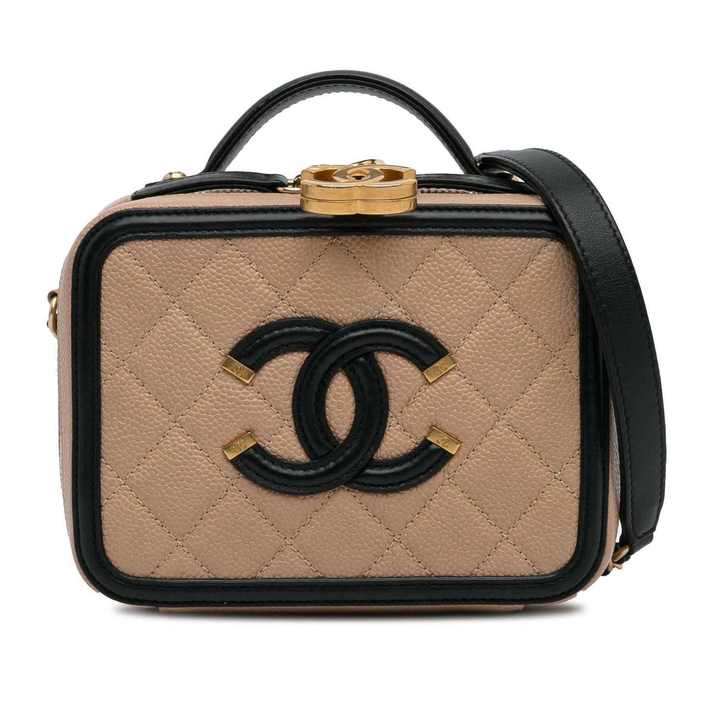 Chanel Caviar CC Filigree Vanity SHG-c7hubE Small Handbag