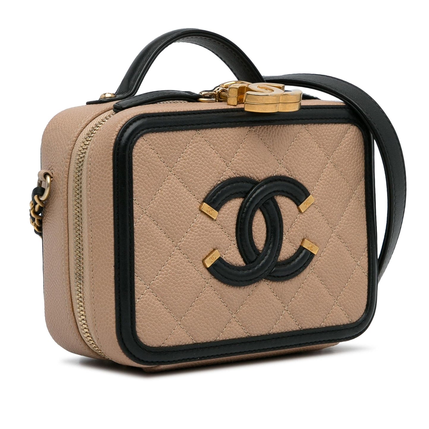 Chanel Caviar CC Filigree Vanity SHG-c7hubE Small Handbag