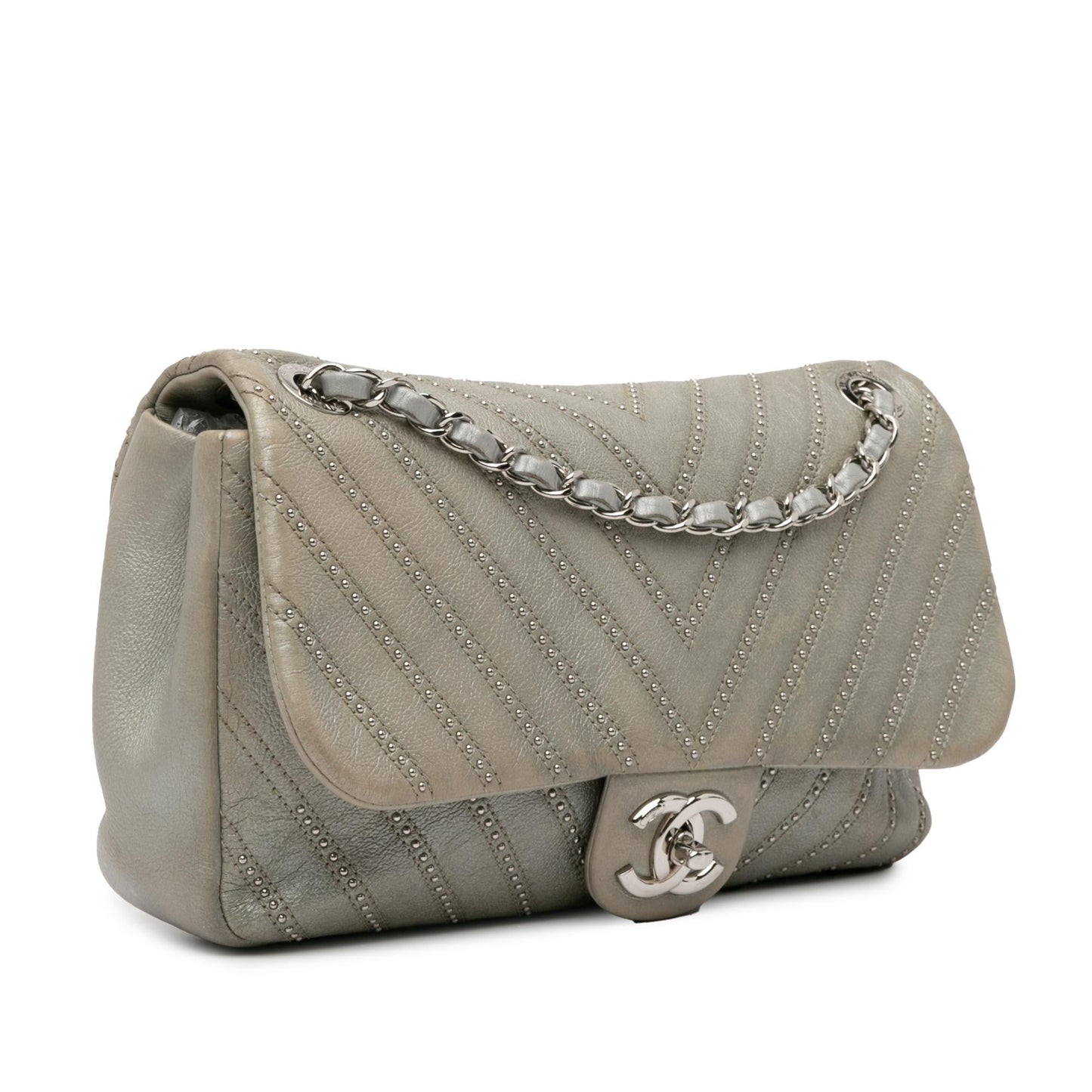 Chanel Chevron Calfskin Stud Wars Flap SHG-l15TVk Small Handbag