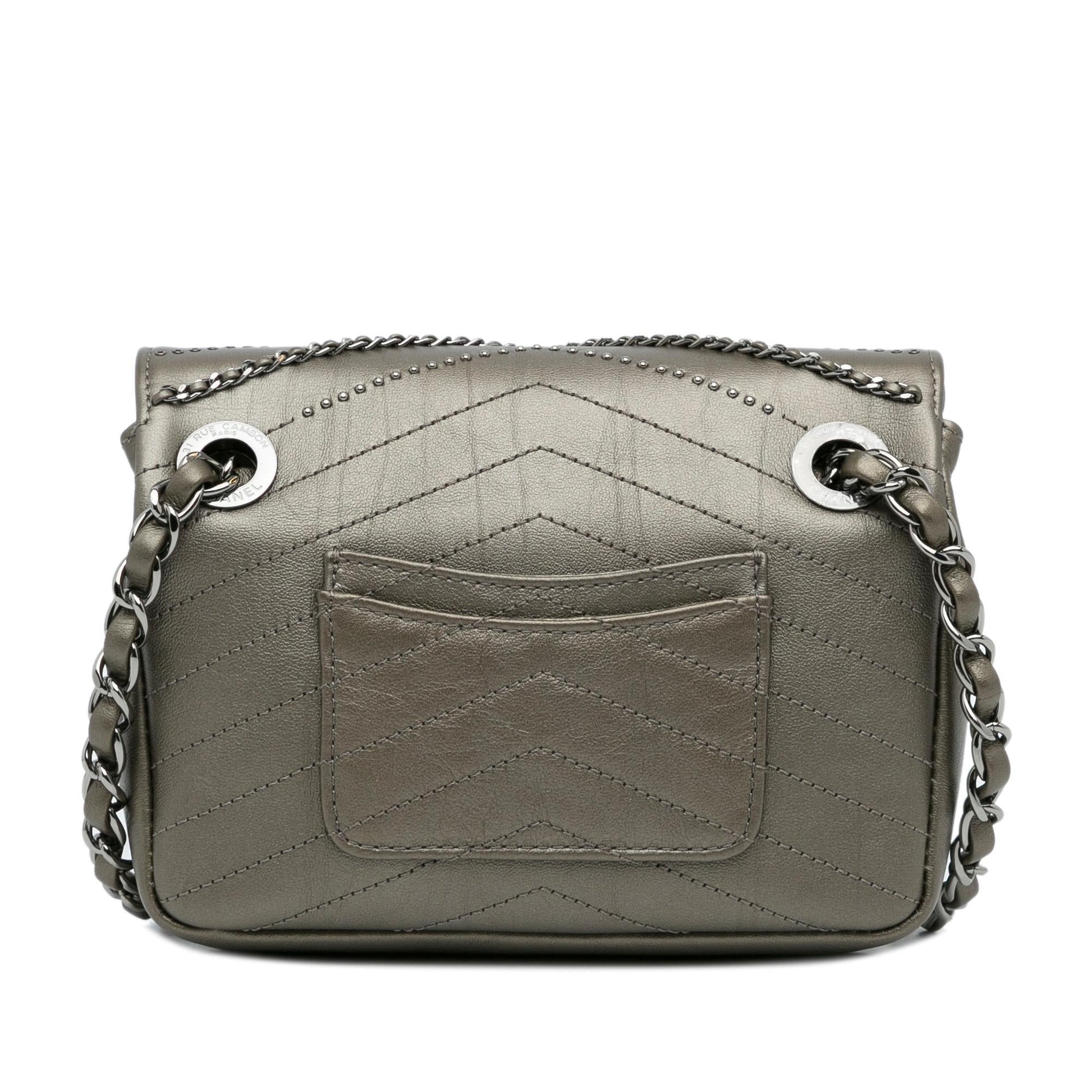 Chanel Chevron Data Center Envelope Flap Small Shoulder Bag