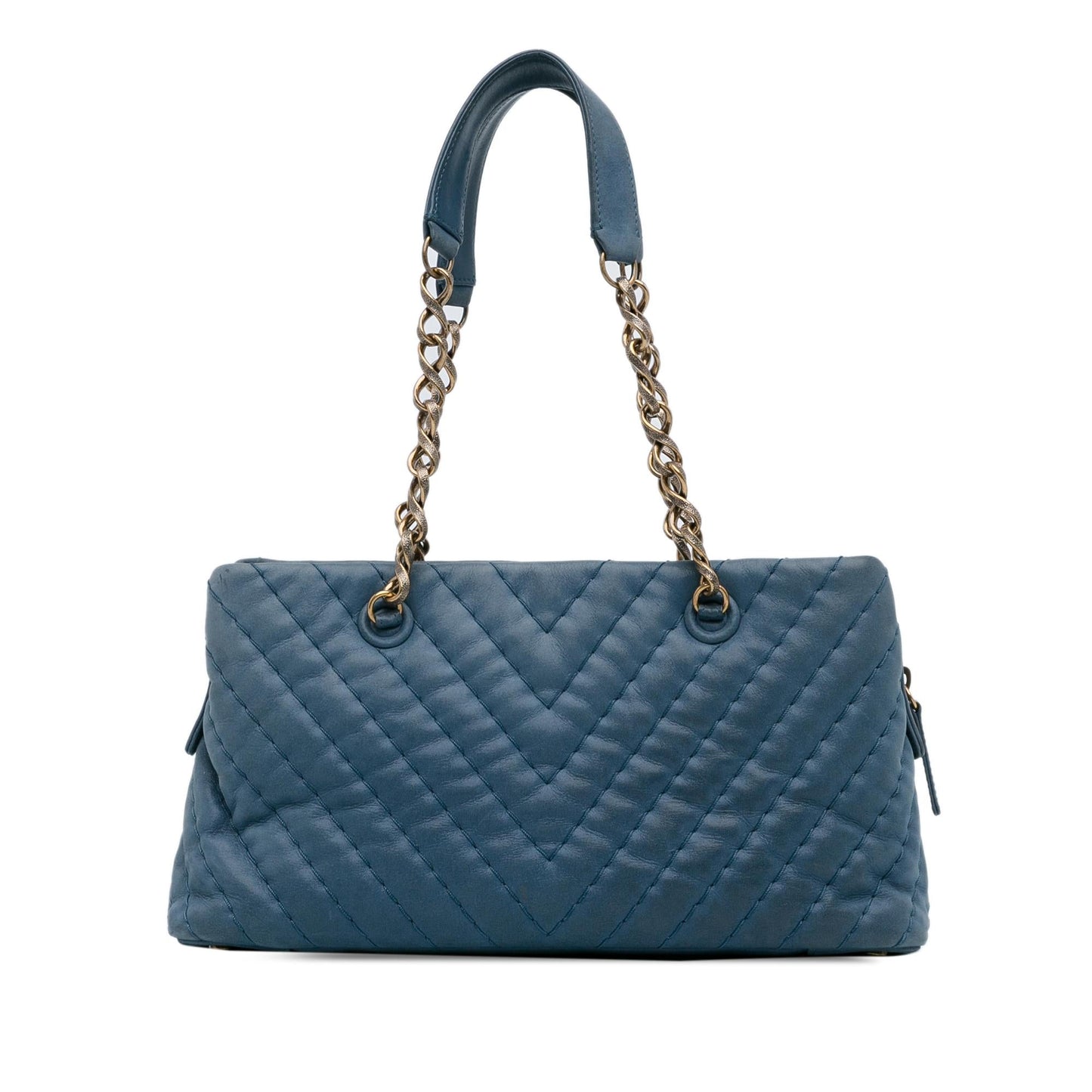 Chanel Chevron Surpique Iridescent Calfskin SHG-sHtll6 Small Tote Bag