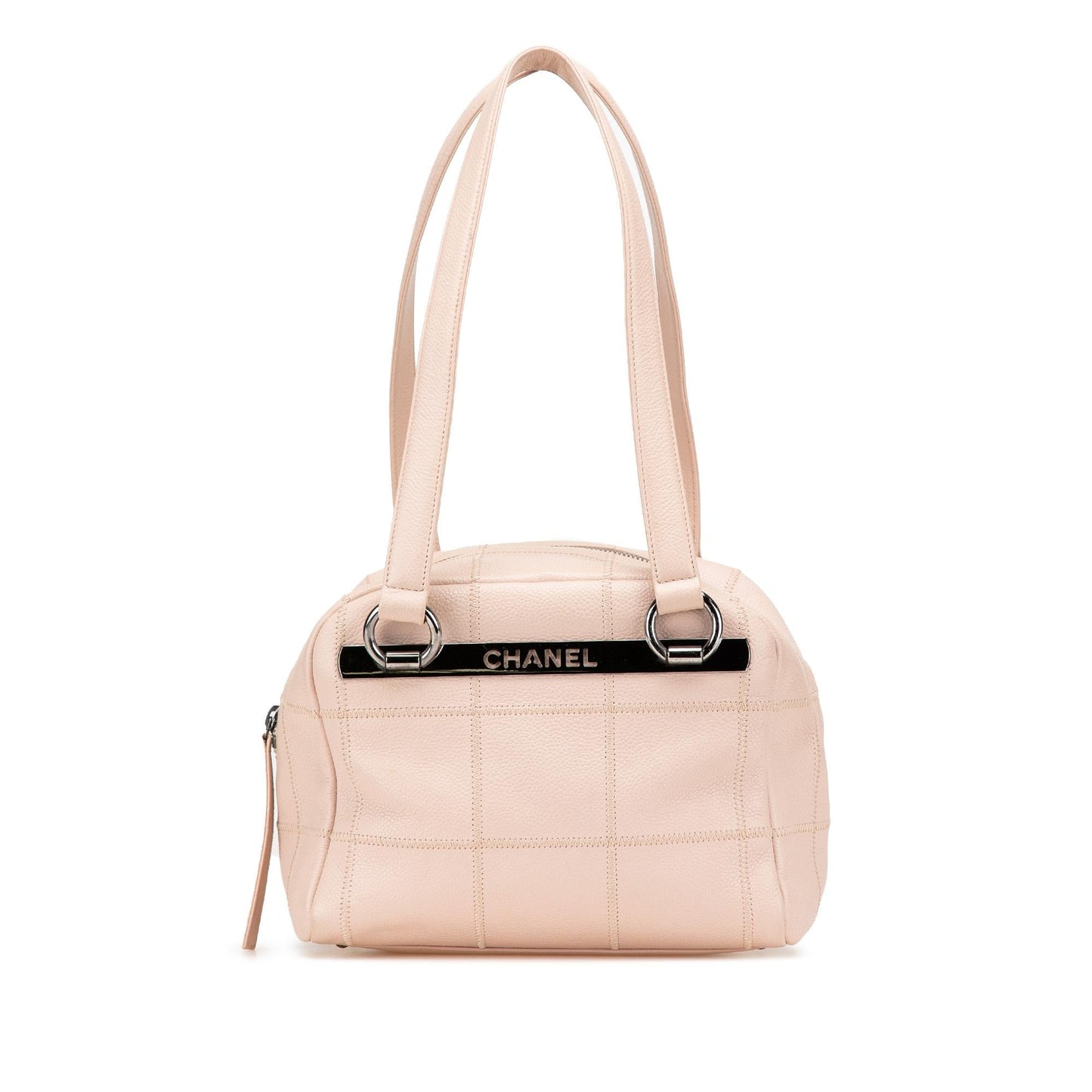Chanel Choco Bar Caviar LAX Bowler Small Handbag