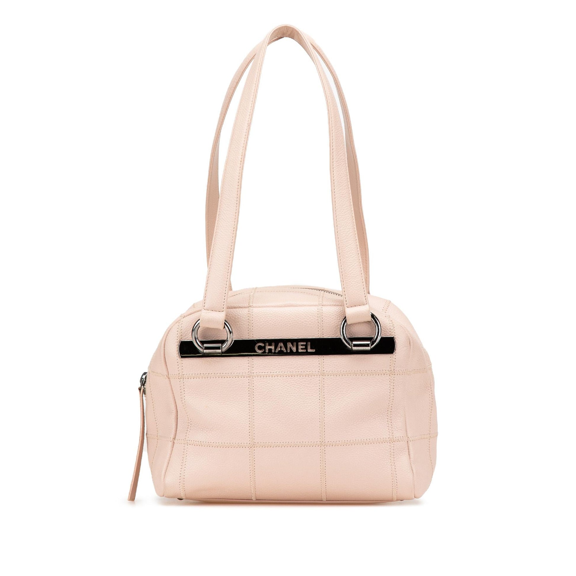 Chanel Choco Bar Caviar LAX Bowler Small Handbag Bag 1
