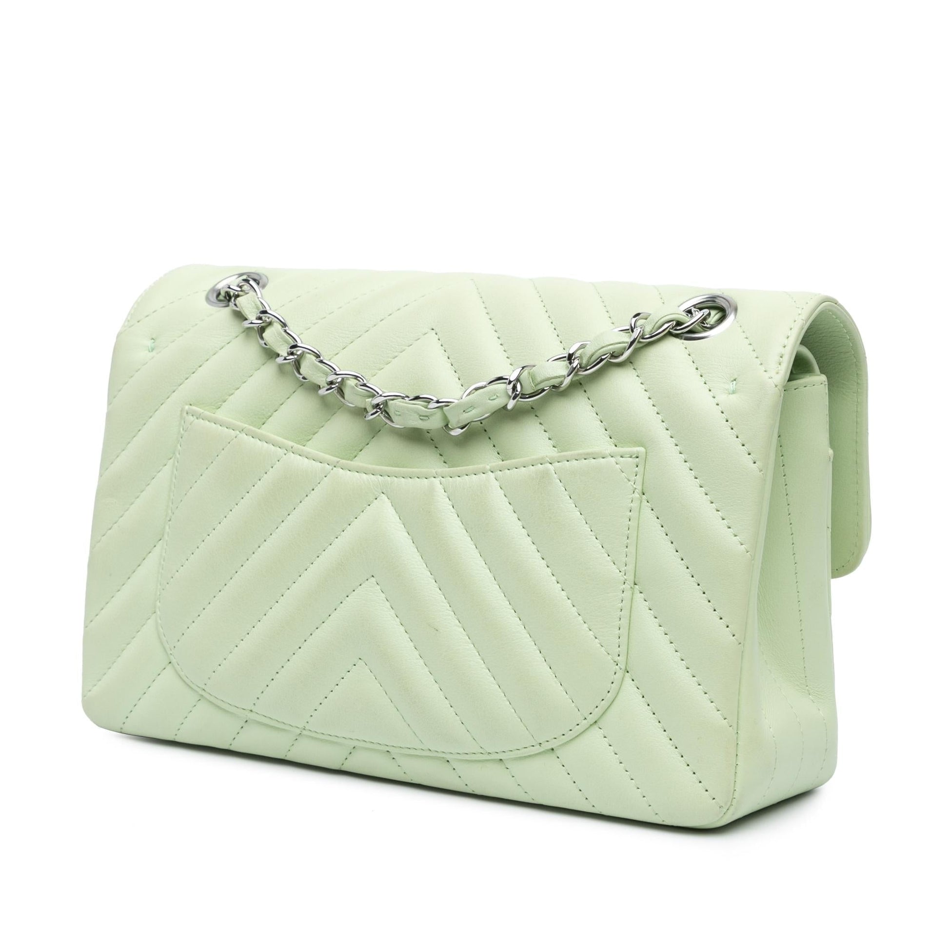 Chanel Classic Chevron Lambskin Double Flap Small Handbag