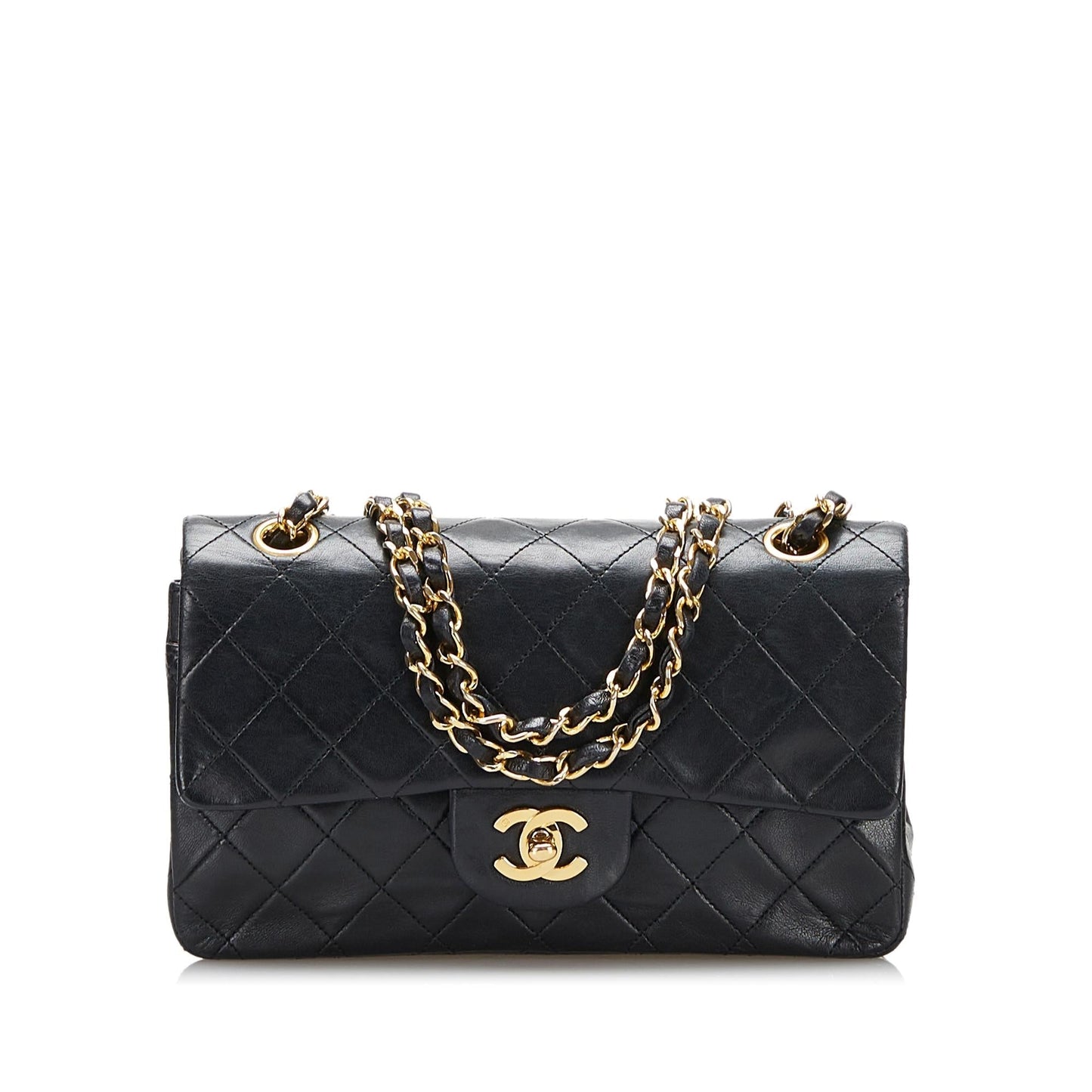 Chanel Classic Lambskin Double Flap SHG Small Shoulder Bag