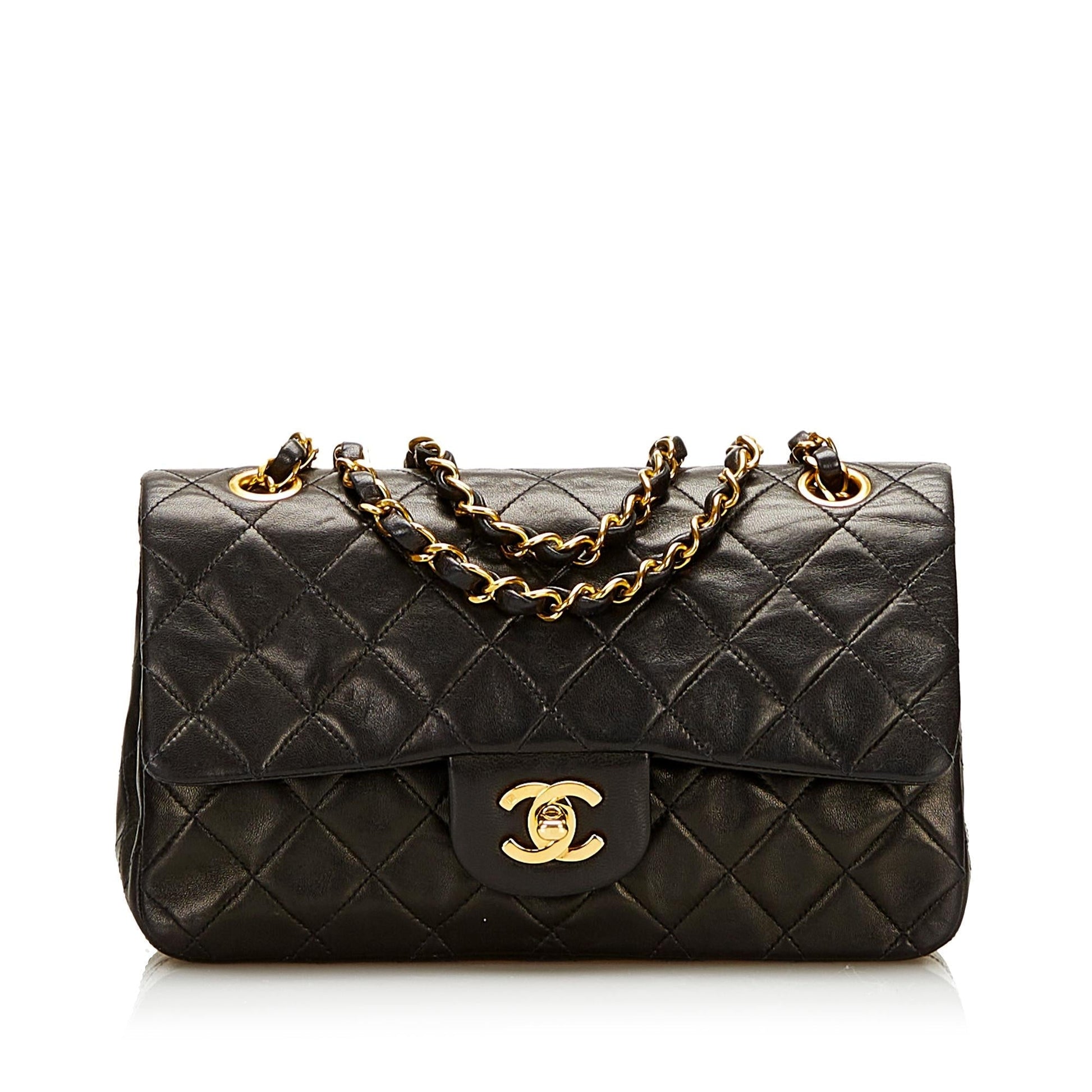 Chanel Classic Lambskin Double Flap SHG Small Handbag