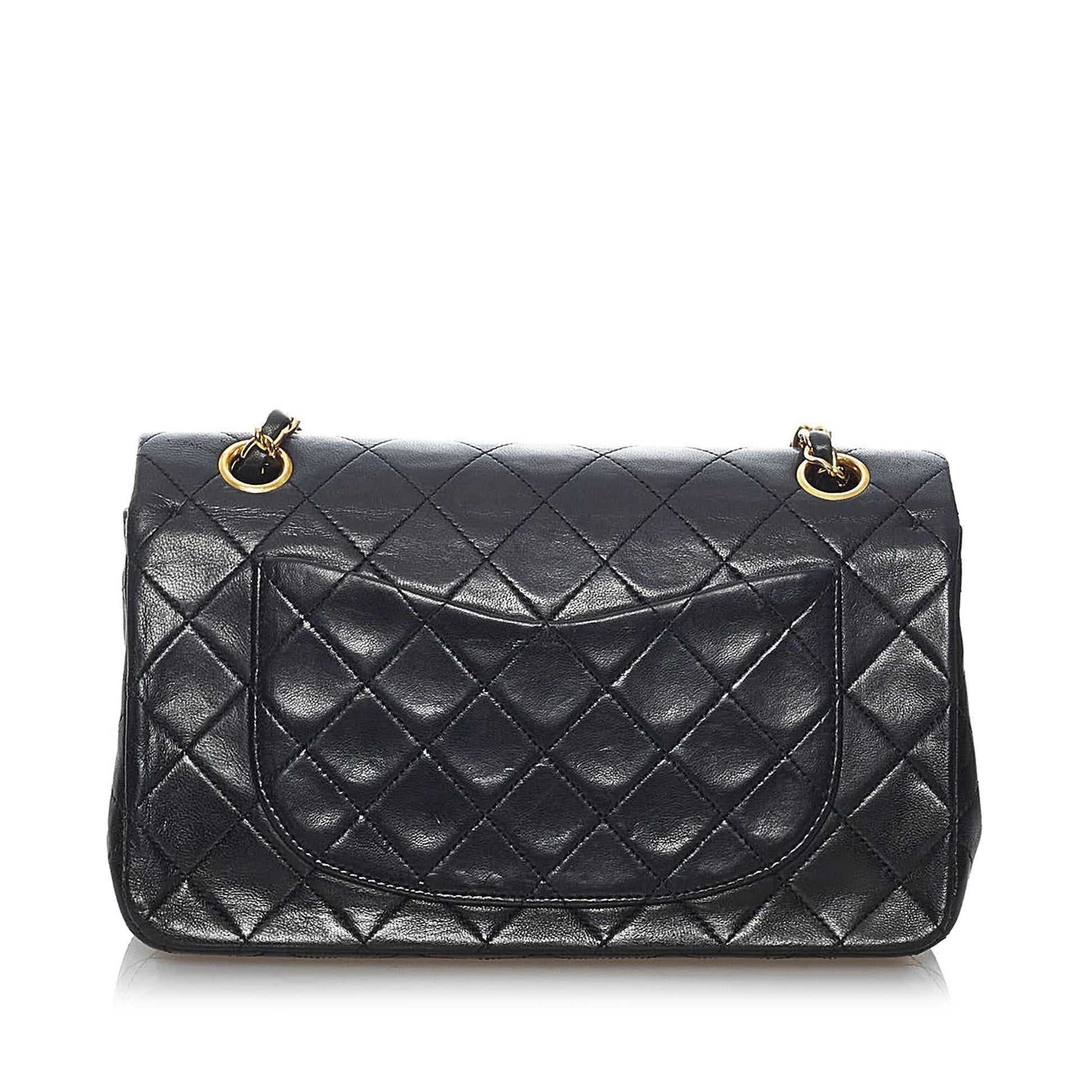 Chanel Classic Lambskin Double Flap SHG Small Handbag 8