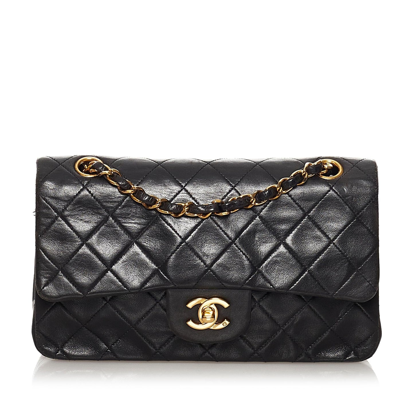Chanel Classic Lambskin Double Flap SHG Small Handbag 9