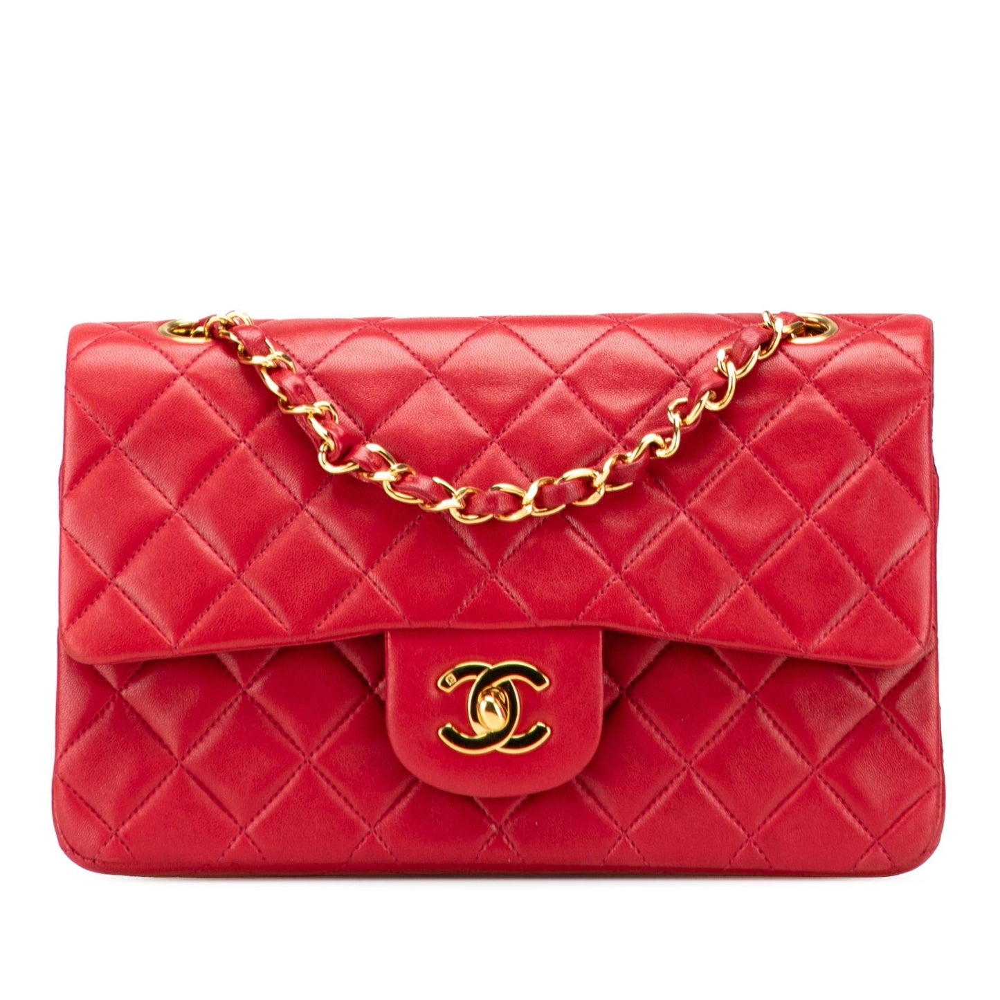 Chanel Classic Lambskin Double Flap Small Handbag Flap 11