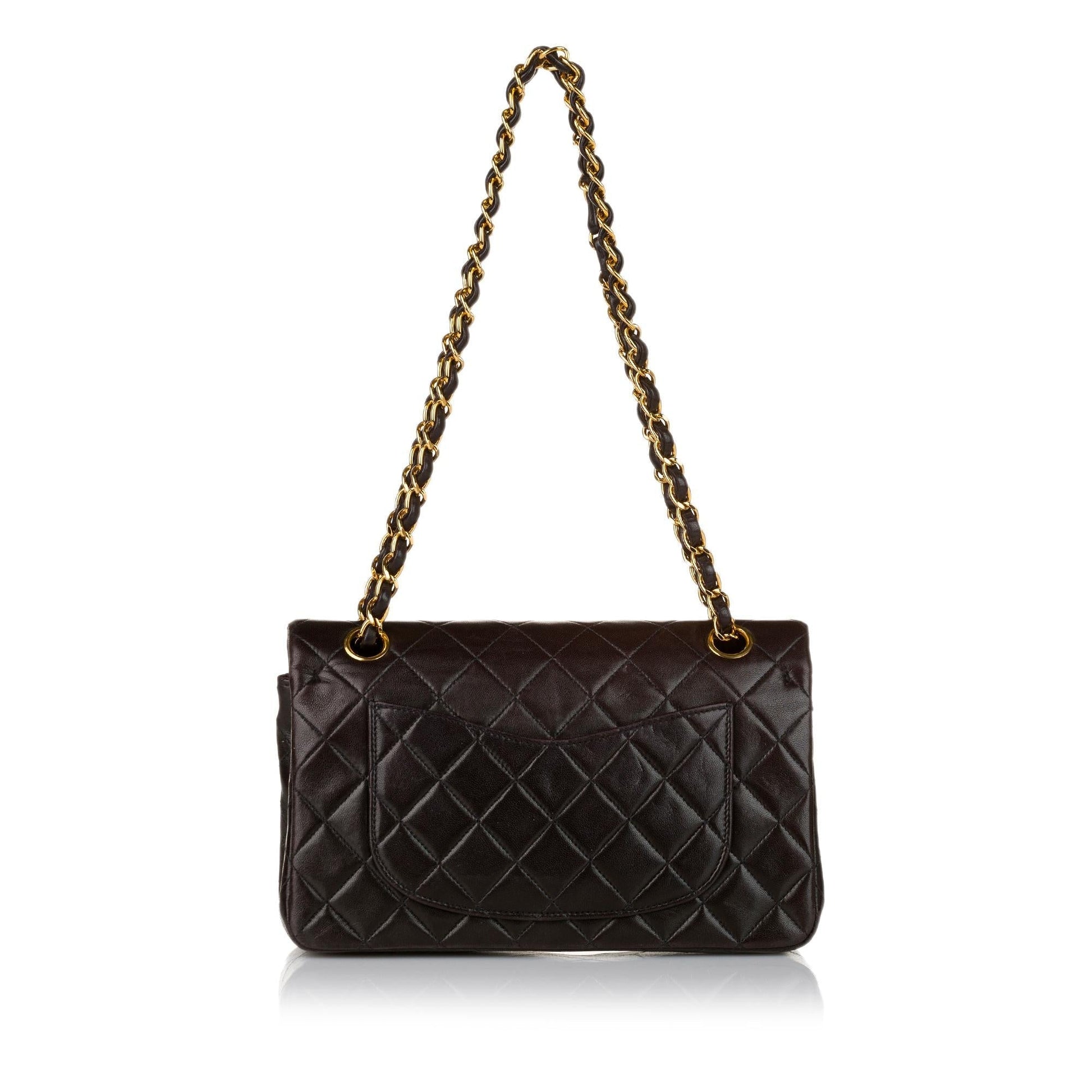 Chanel Classic Lambskin Double Flap SHG Small Leather Shoulder Bag 5
