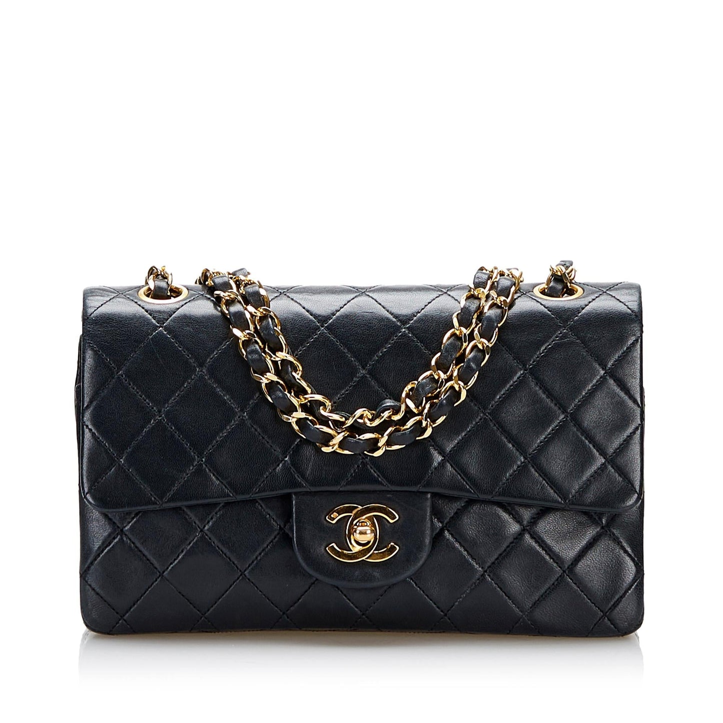 Chanel Classic Lambskin Double Flap SHG Small Leather Shoulder Bag 13