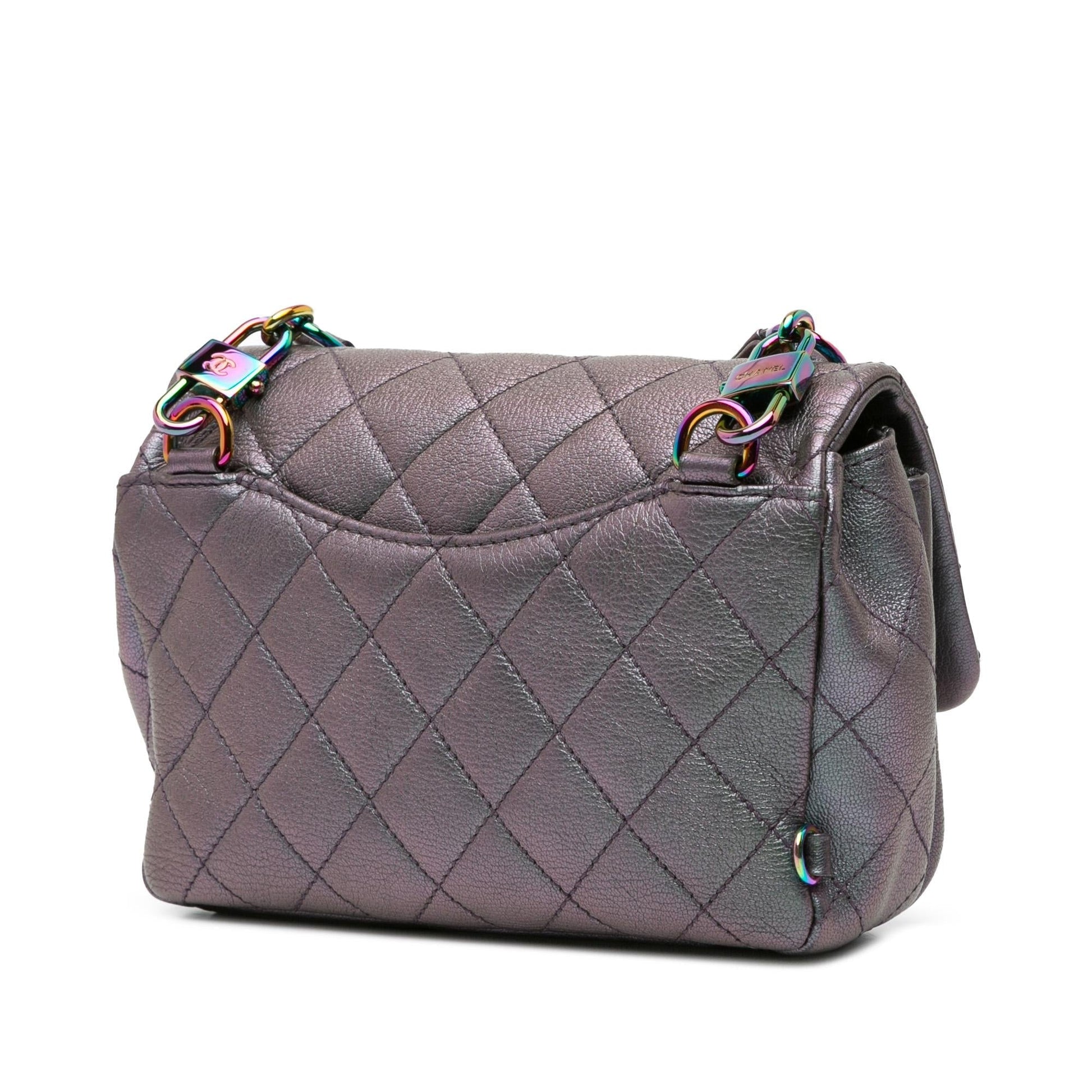 Chanel Iridescent Goatskin Double Carry Waist Flap Small Handbag