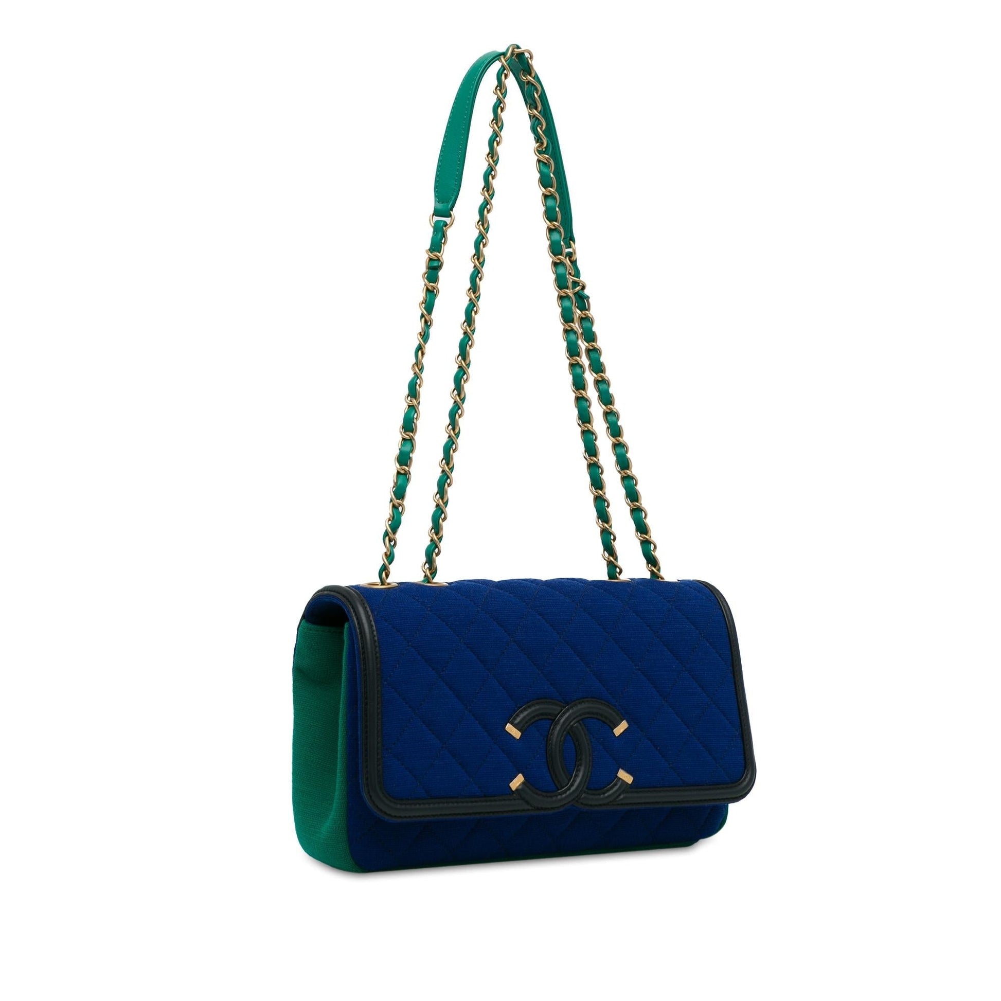 Chanel Jersey CC Filigree Flap SHG-lQ18V3 Small Handbag