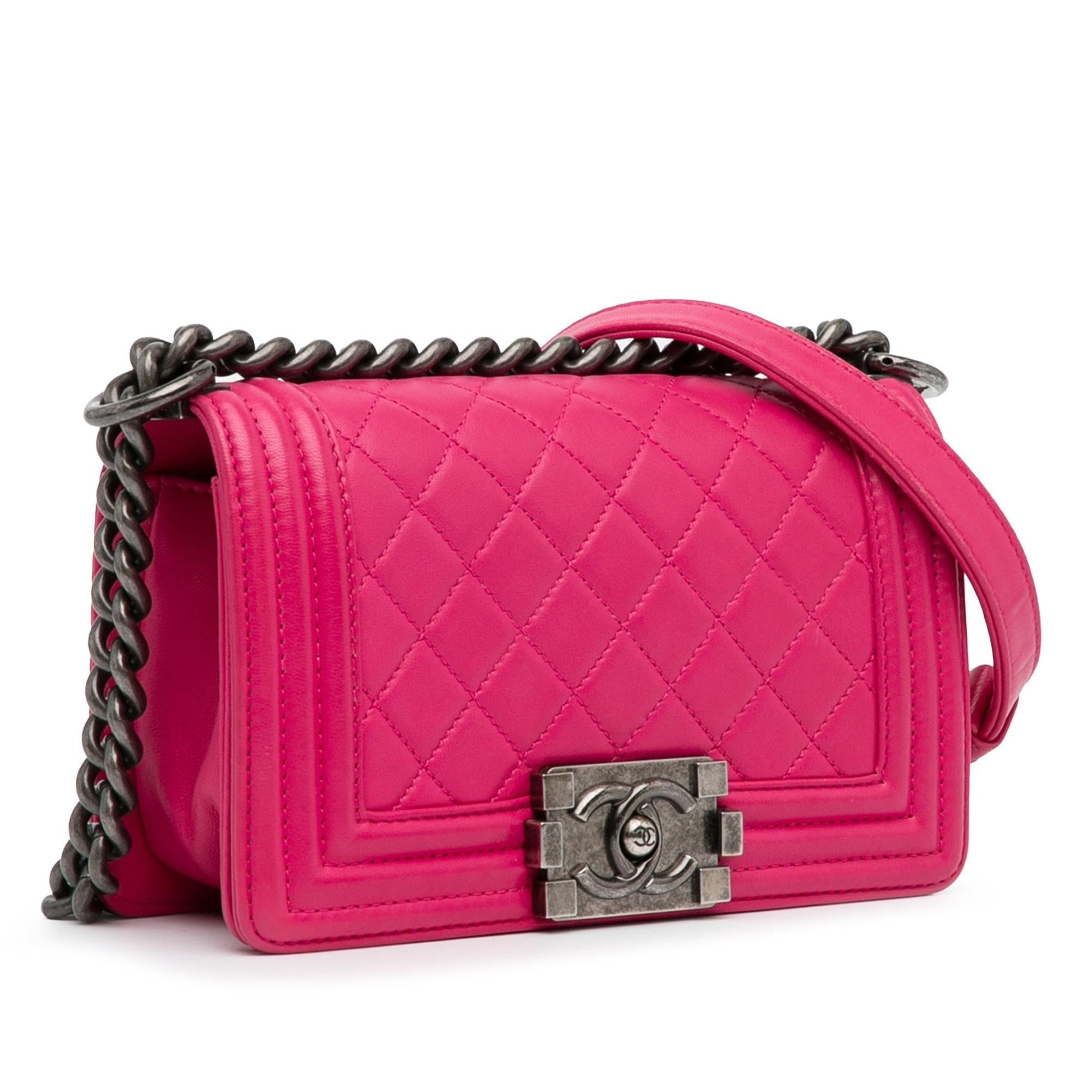 Chanel Lambskin Boy Flap SHG-q4gnrk Small Handbag