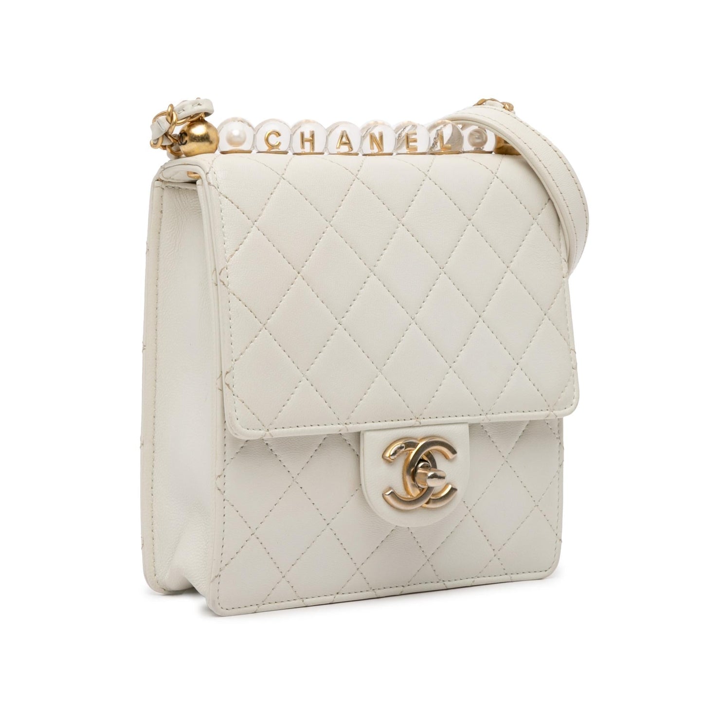 Chanel Lambskin Chic Pearls Flap SHG-dGzanu Small Handbag