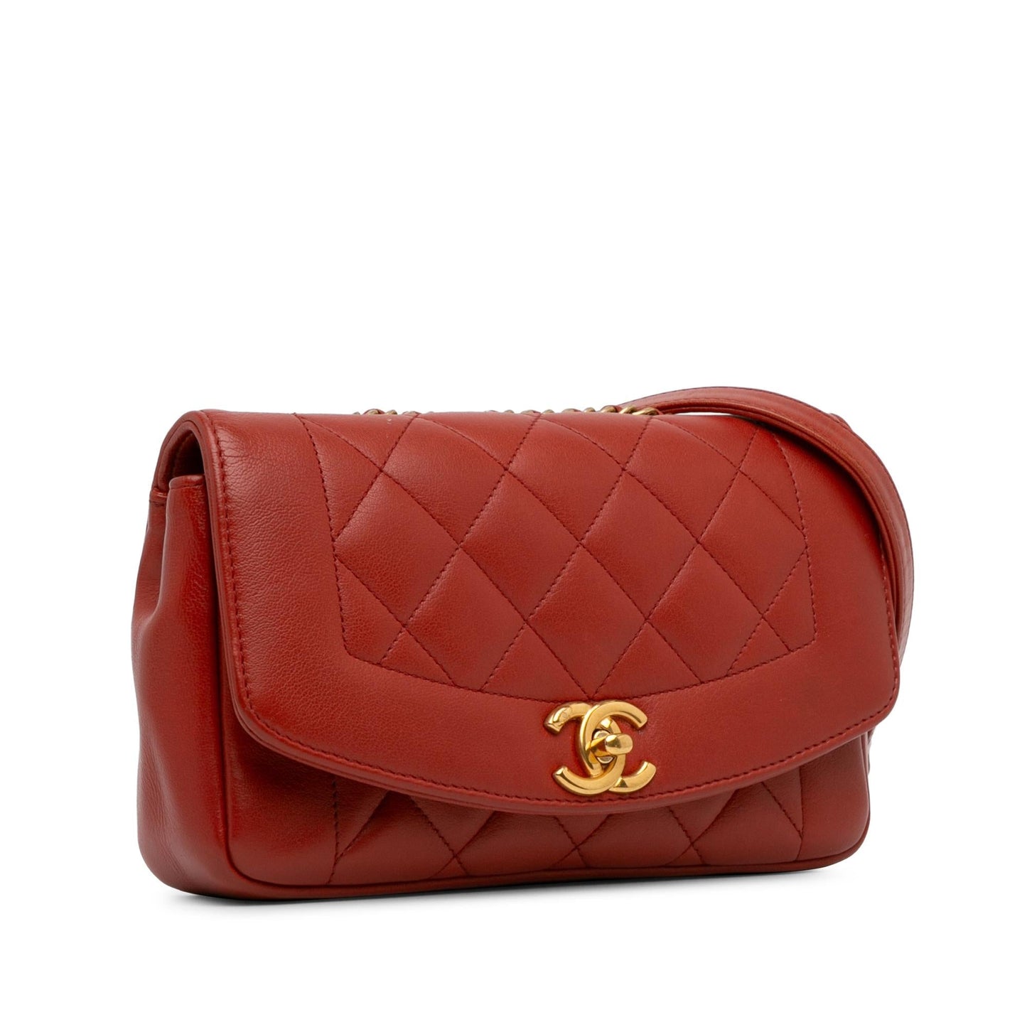 Chanel Lambskin Diana Flap SHG-WdK1ak Small Handbag