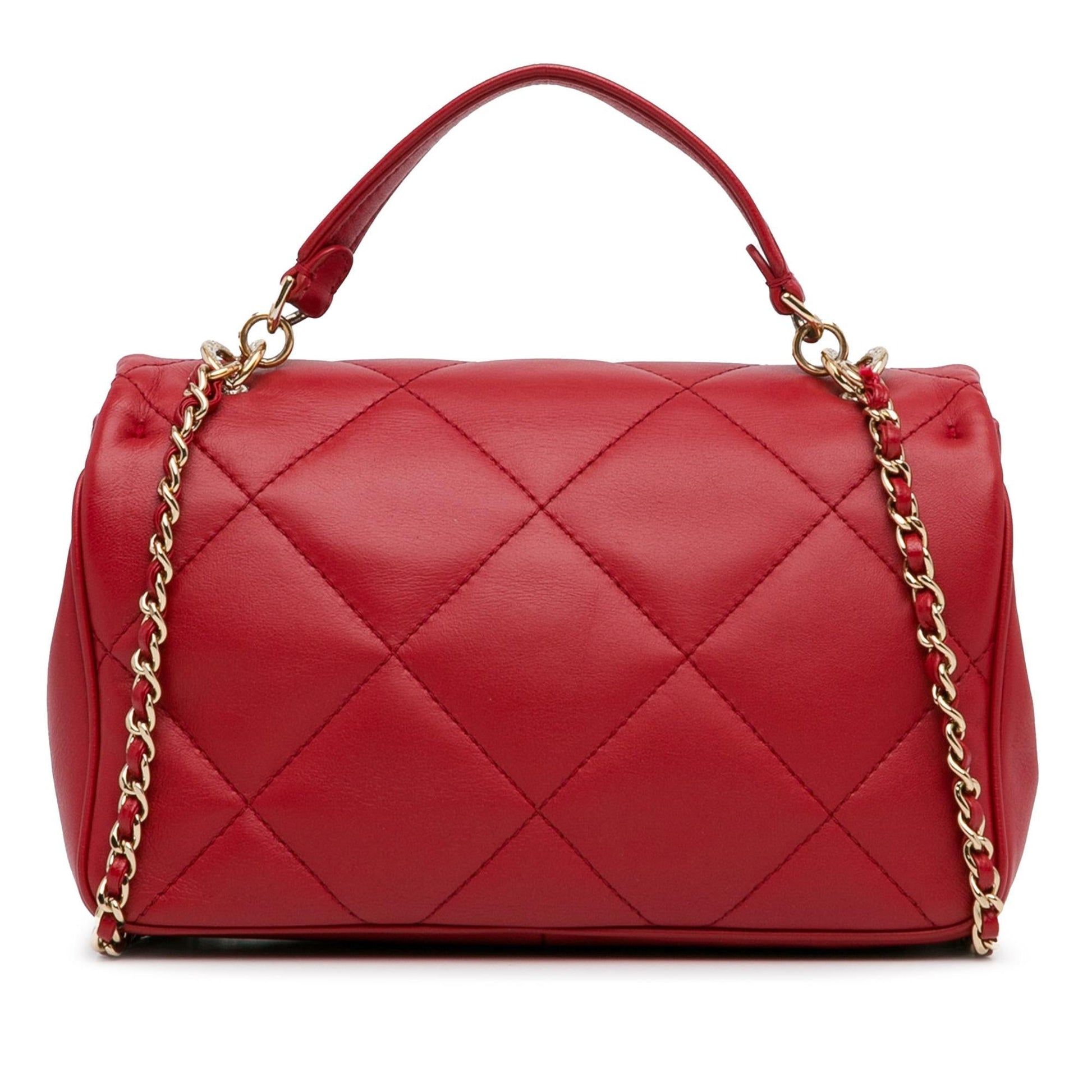 Chanel Lambskin Easy Carry Flap SHG-Rzf8ss Small Handbag