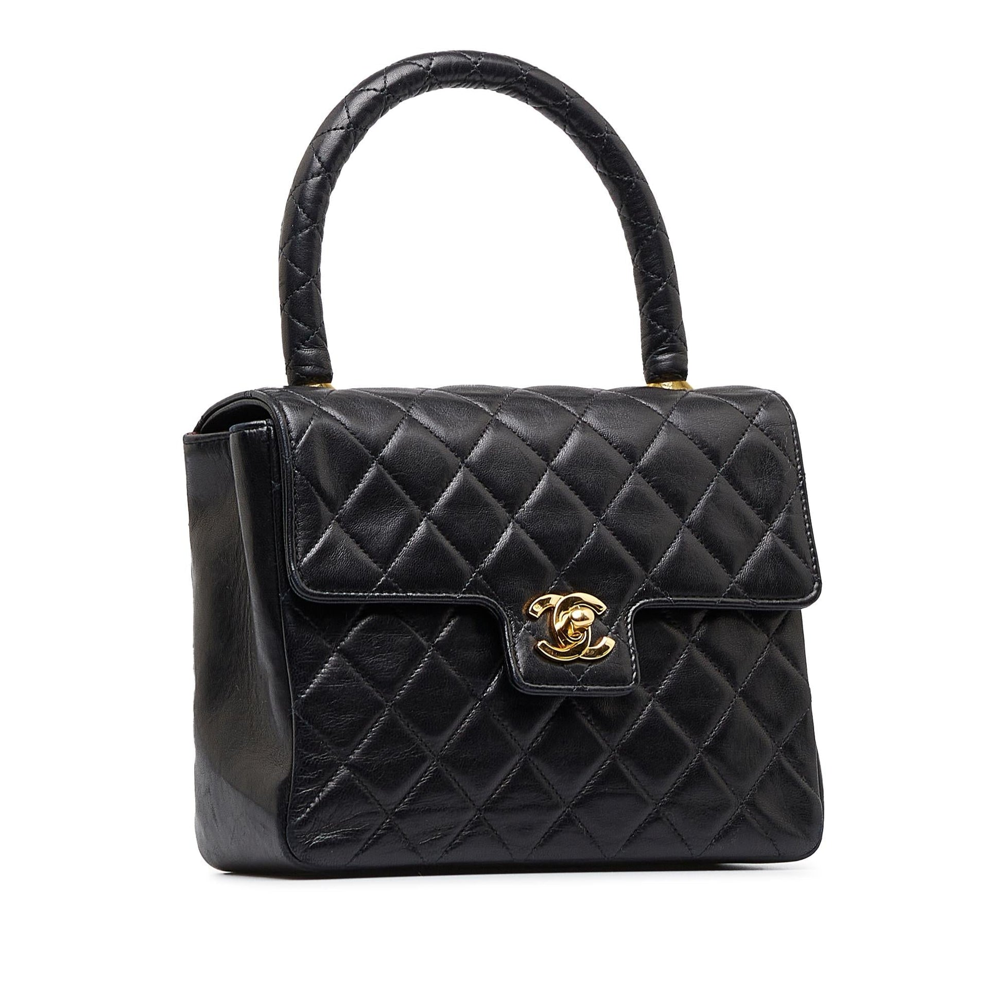 Chanel Lambskin Kelly Top Handle Small Handbag