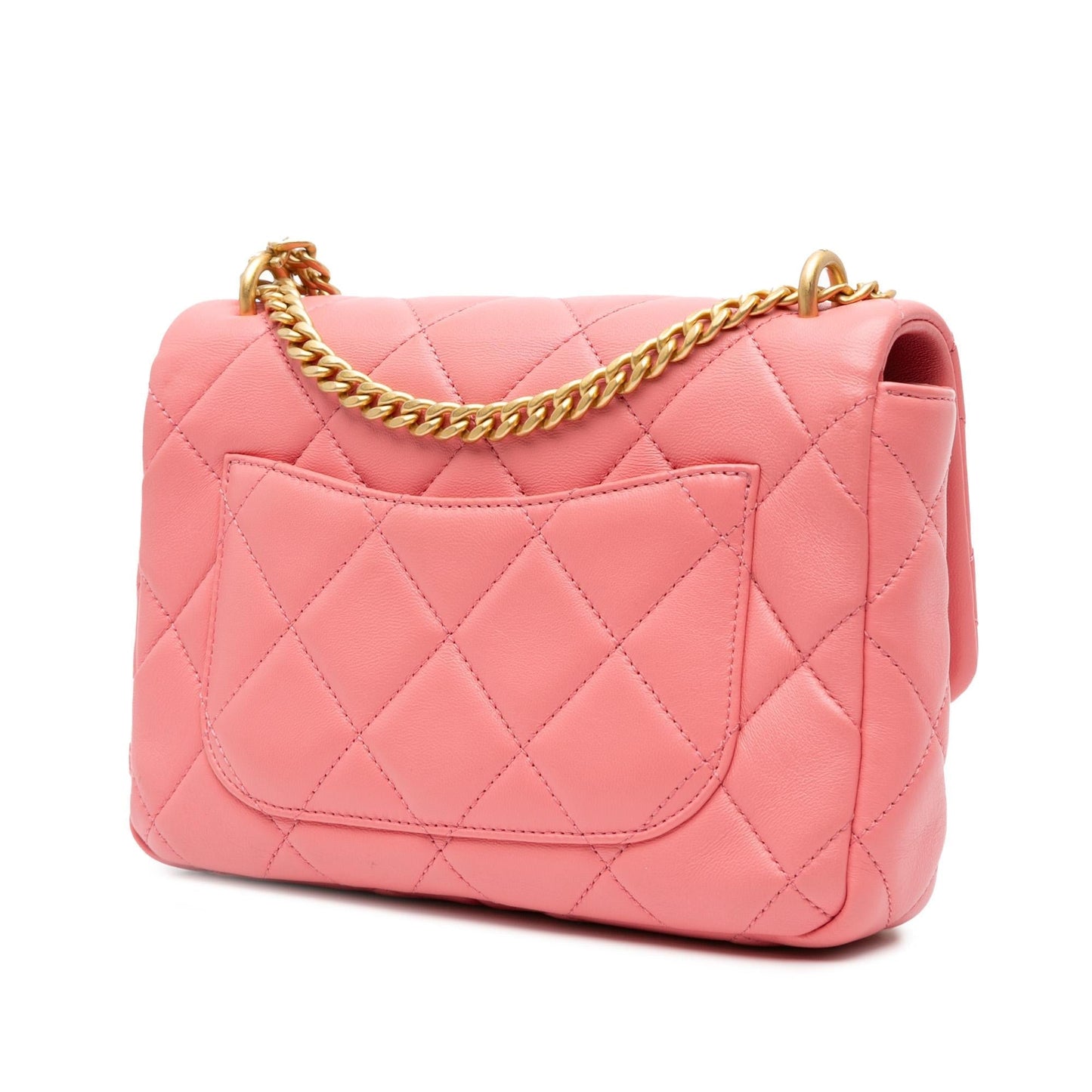 Chanel Lambskin Pending CC Flap Small Handbag