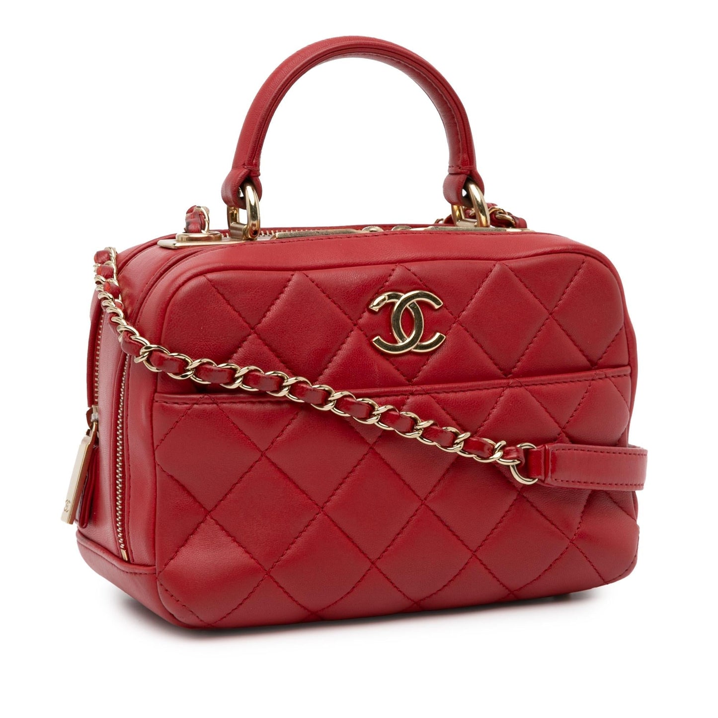 Chanel Lambskin Trendy CC Bowling SHG-lOYrMx Small Handbag
