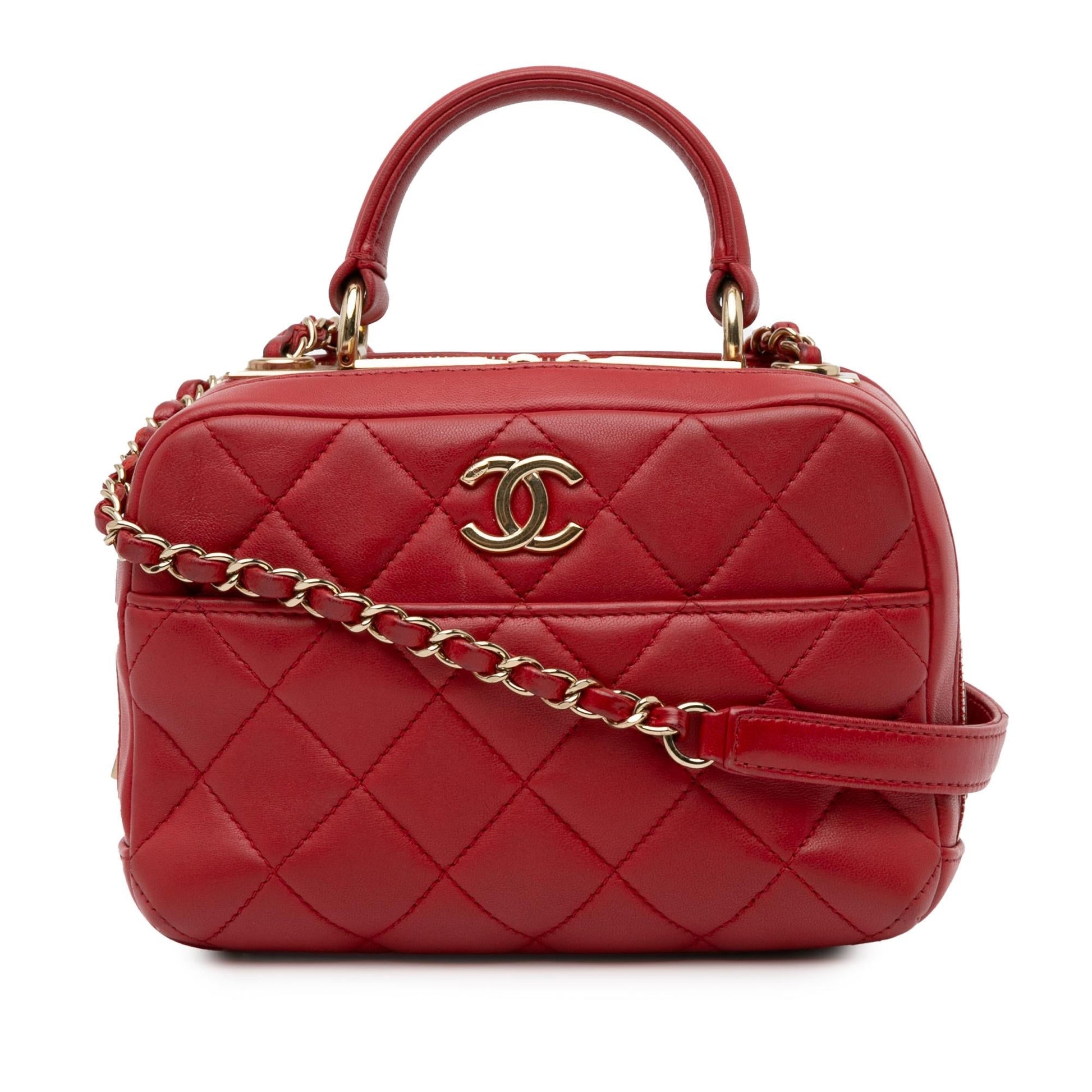 Chanel Lambskin Trendy CC Bowling SHG-QJbngs Small Handbag