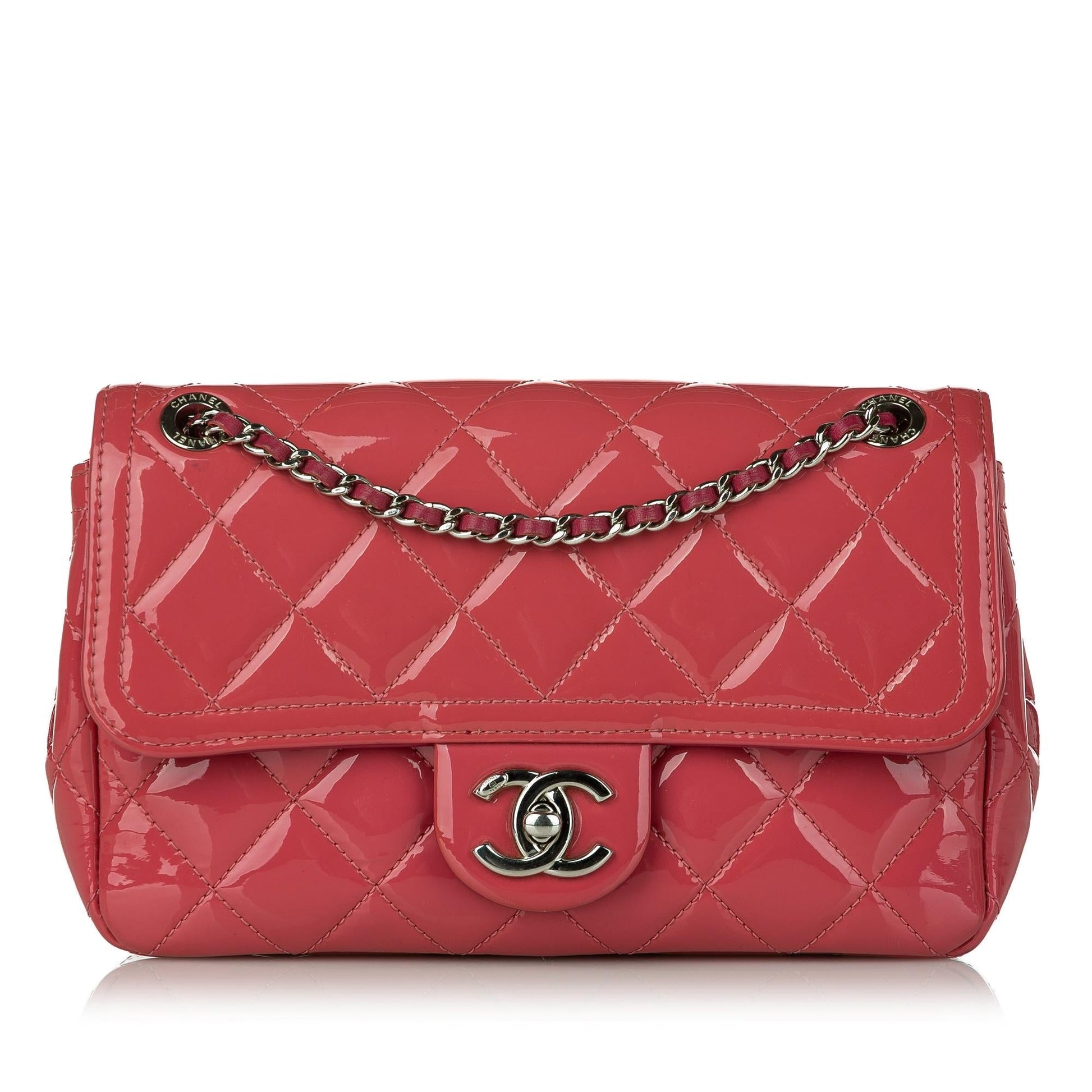 Chanel Patent Coco Shine Flap Small Handbag Shg Gsbrfe