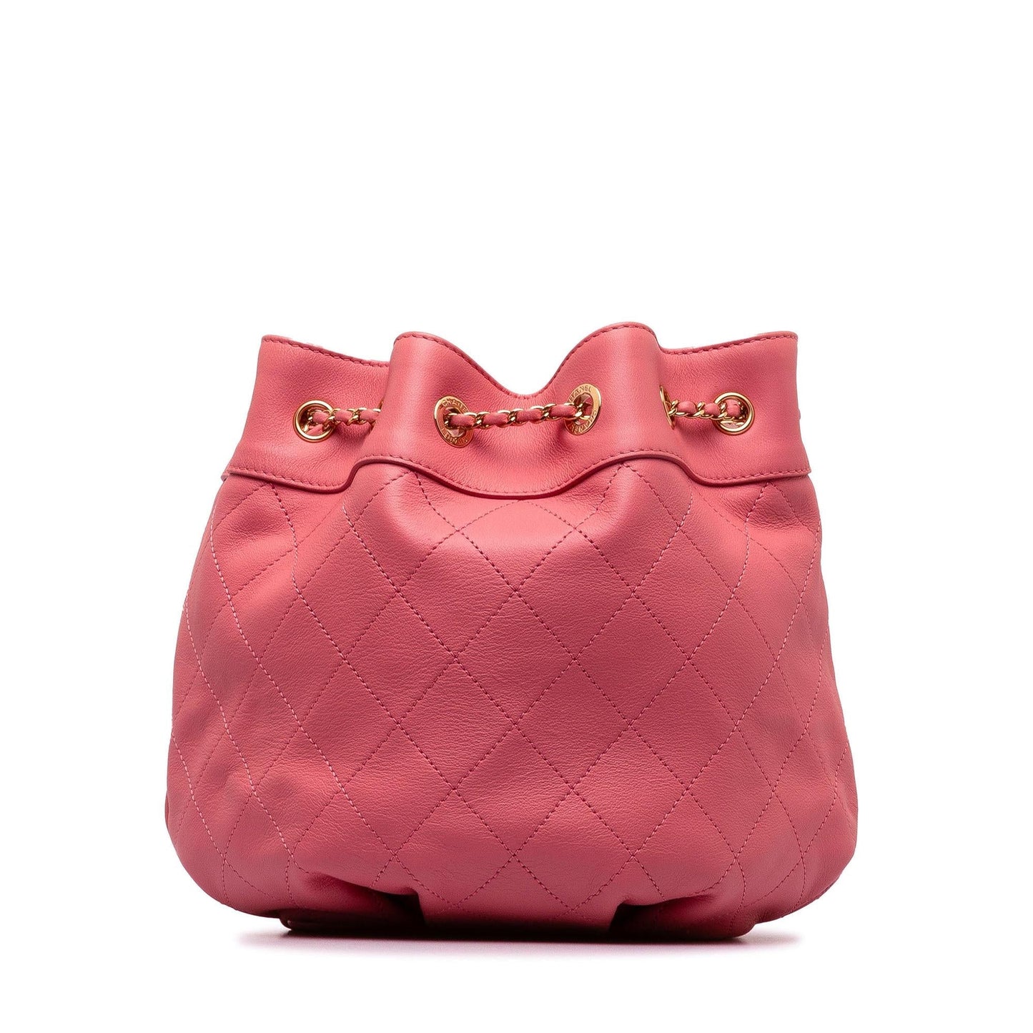 Chanel Quilted Calfskin Bucket SHG-aS6Bni Small Bucket Bag