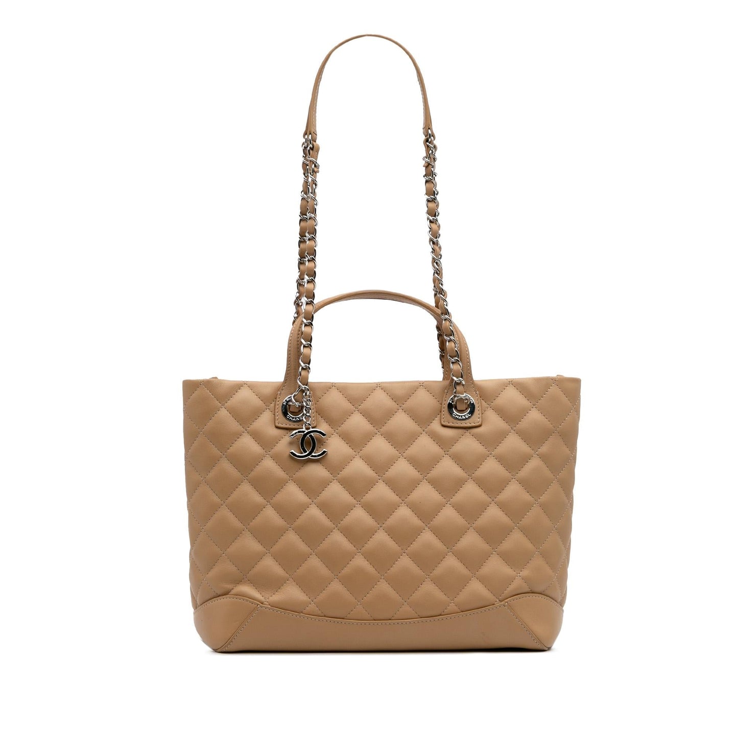 Chanel Quilted Calfskin Easy Shopping Small Tote Bag