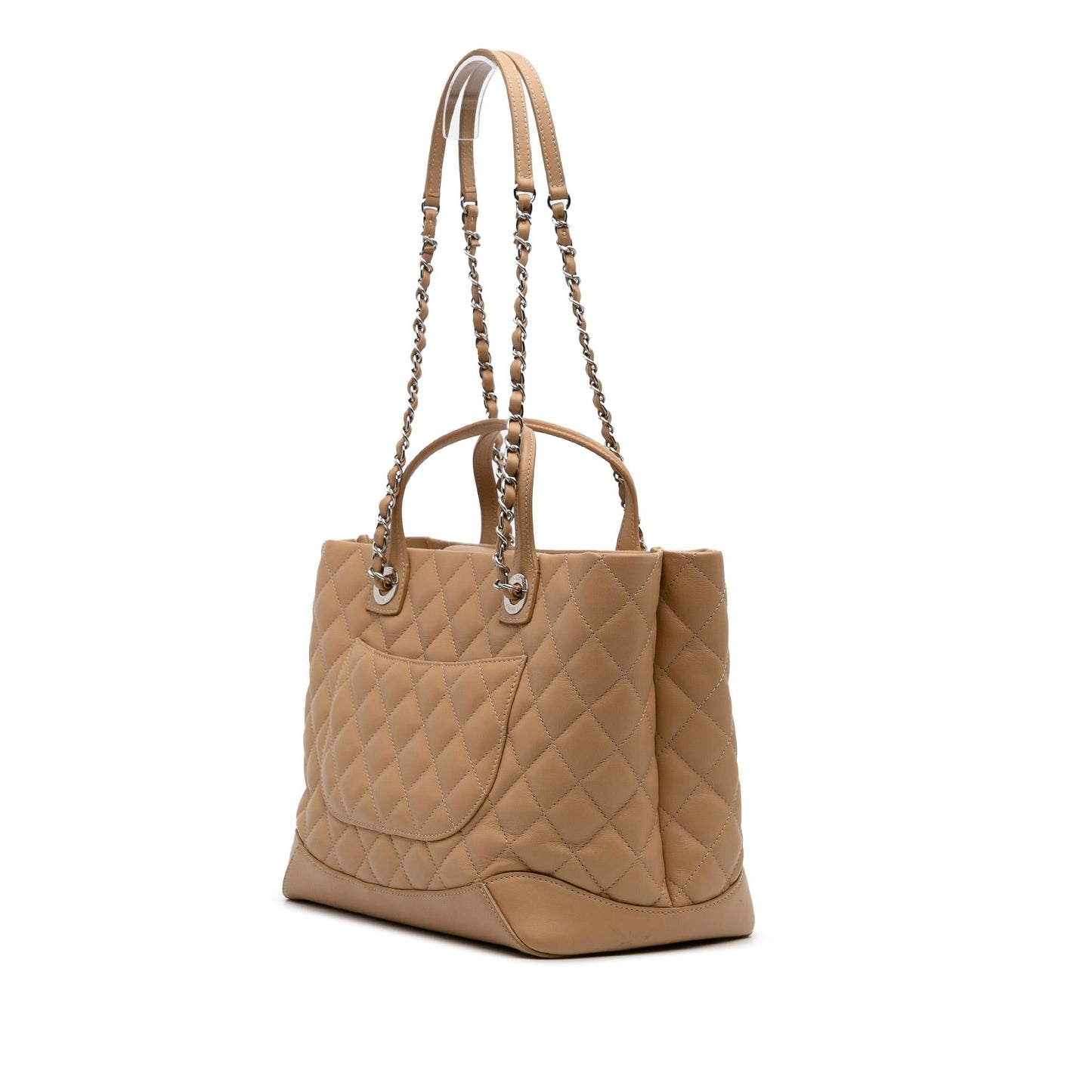 Chanel Quilted Calfskin Easy Shopping Small Tote Bag