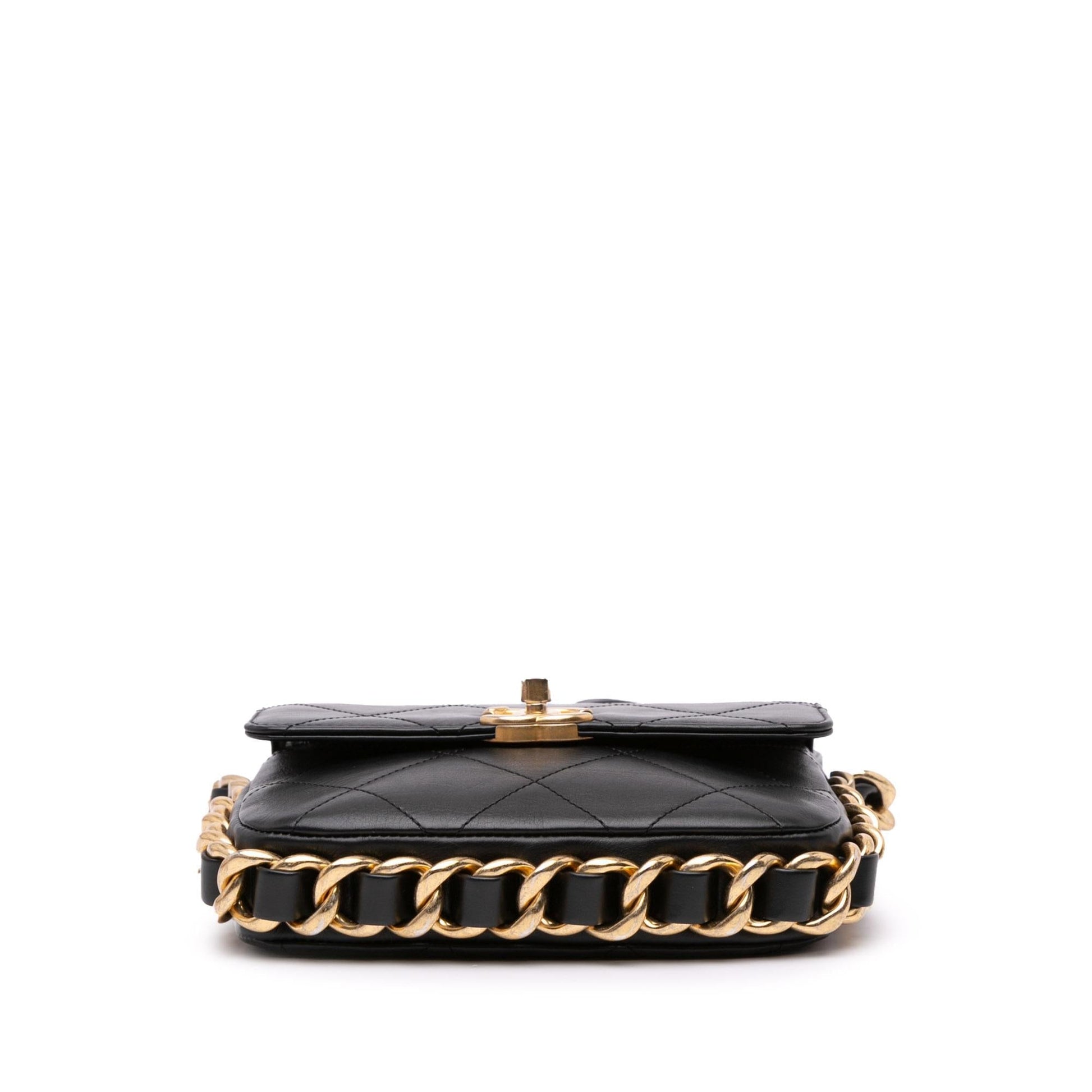 Chanel Quilted Calfskin Framing Flap SHG-KEPT2j Small Handbag