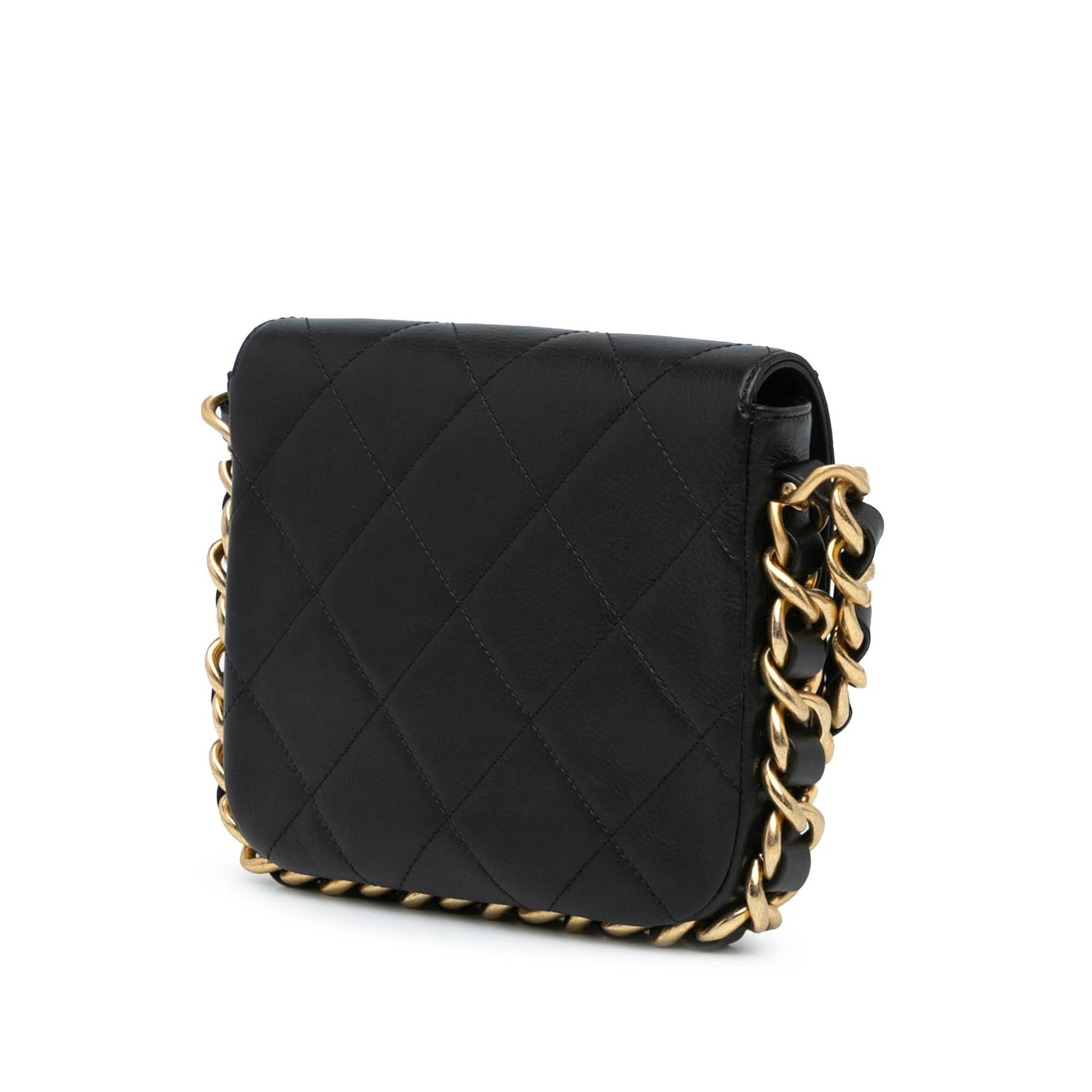 Chanel Quilted Calfskin Framing Flap Small Handbag