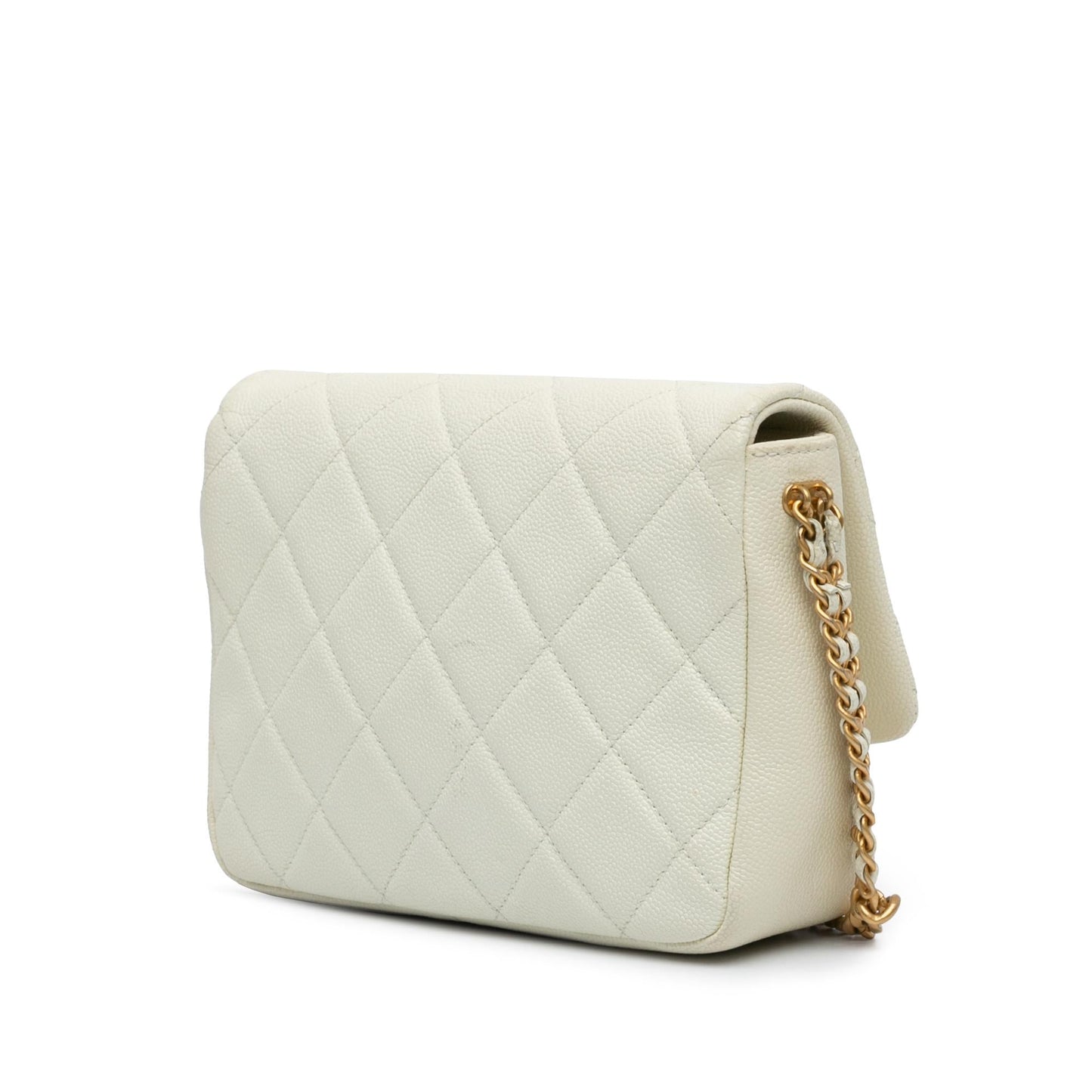 Chanel Quilted Caviar Melody Flap Small Handbag