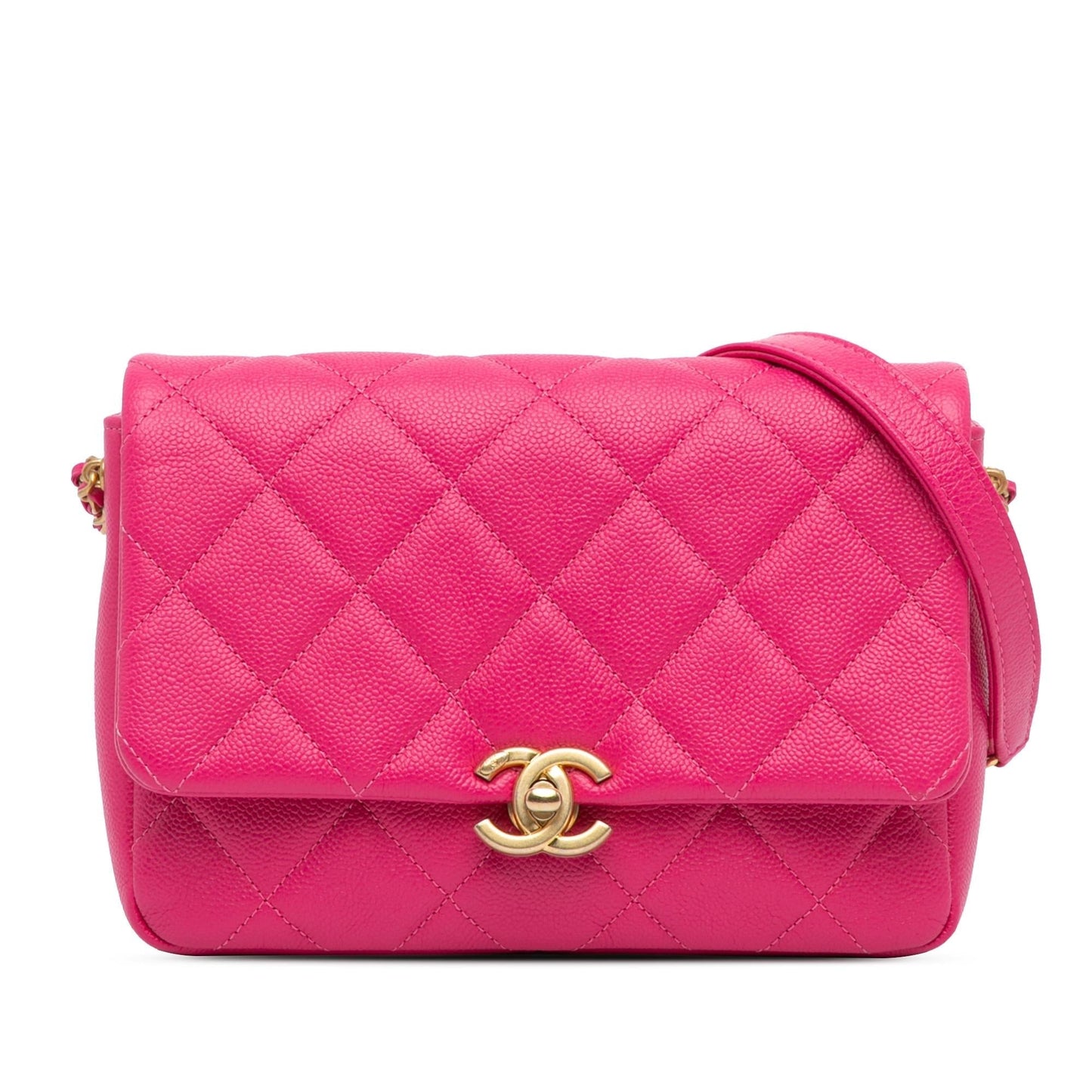 Chanel Quilted Caviar Melody Flap Small Handbag Flap 3