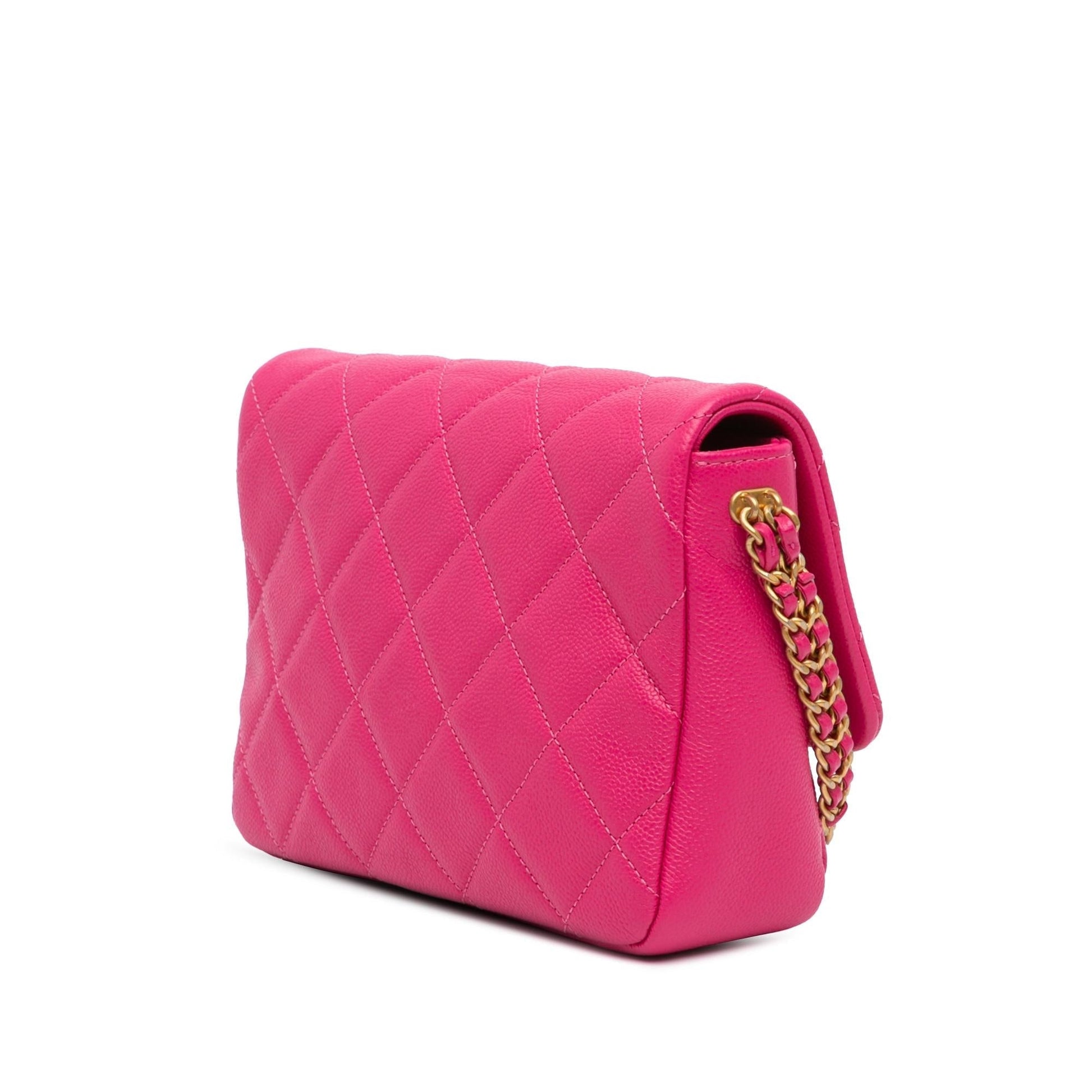 Chanel Quilted Caviar Melody Flap Small Handbag Flap 3