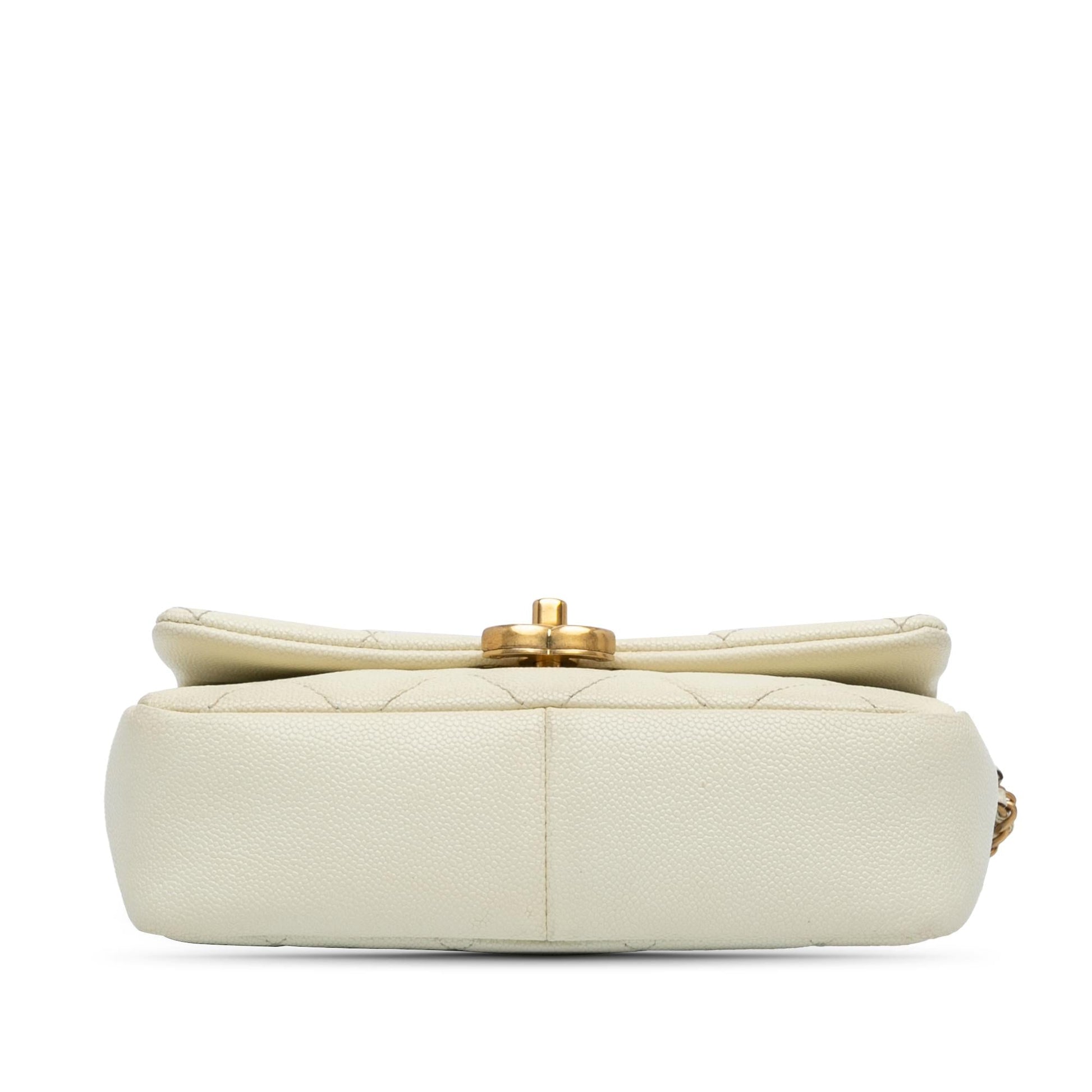 Chanel Quilted Caviar Melody Flap Small Handbag Flap 4